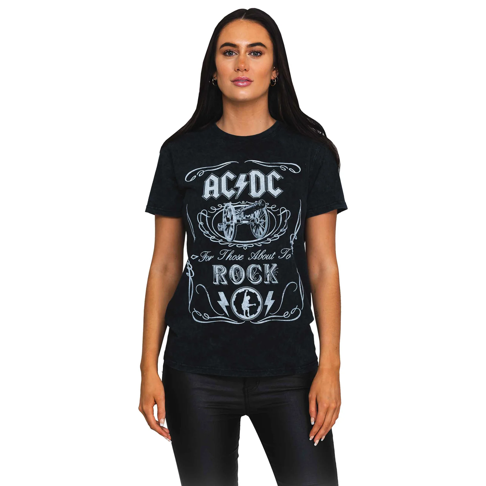 AC/DC - CANNON SWIG - T-Shirt Black (Wash Collection) - Image 2