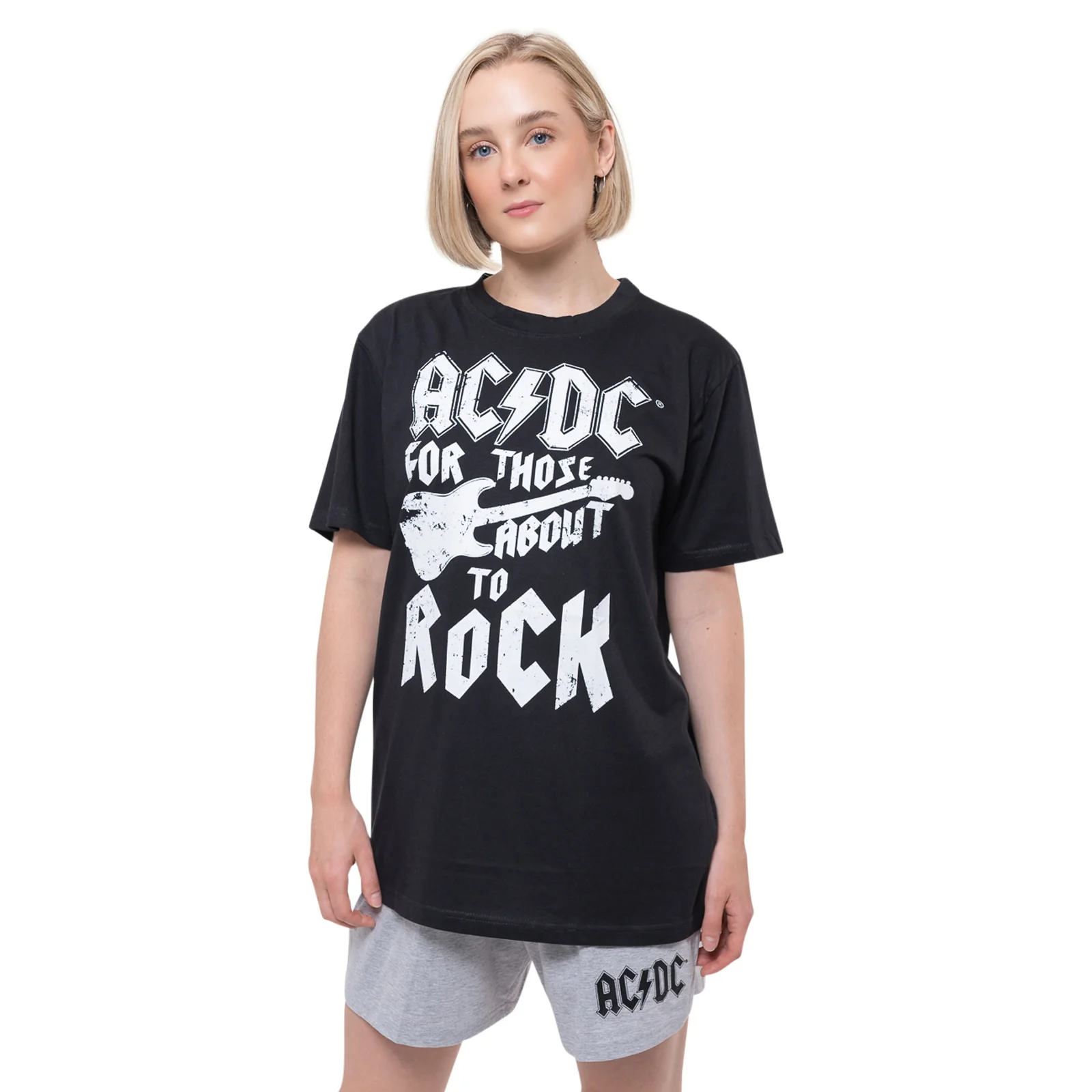 AC/DC - FTATR GUITAR - Summer Pyjamas Black, Grey - Image 2