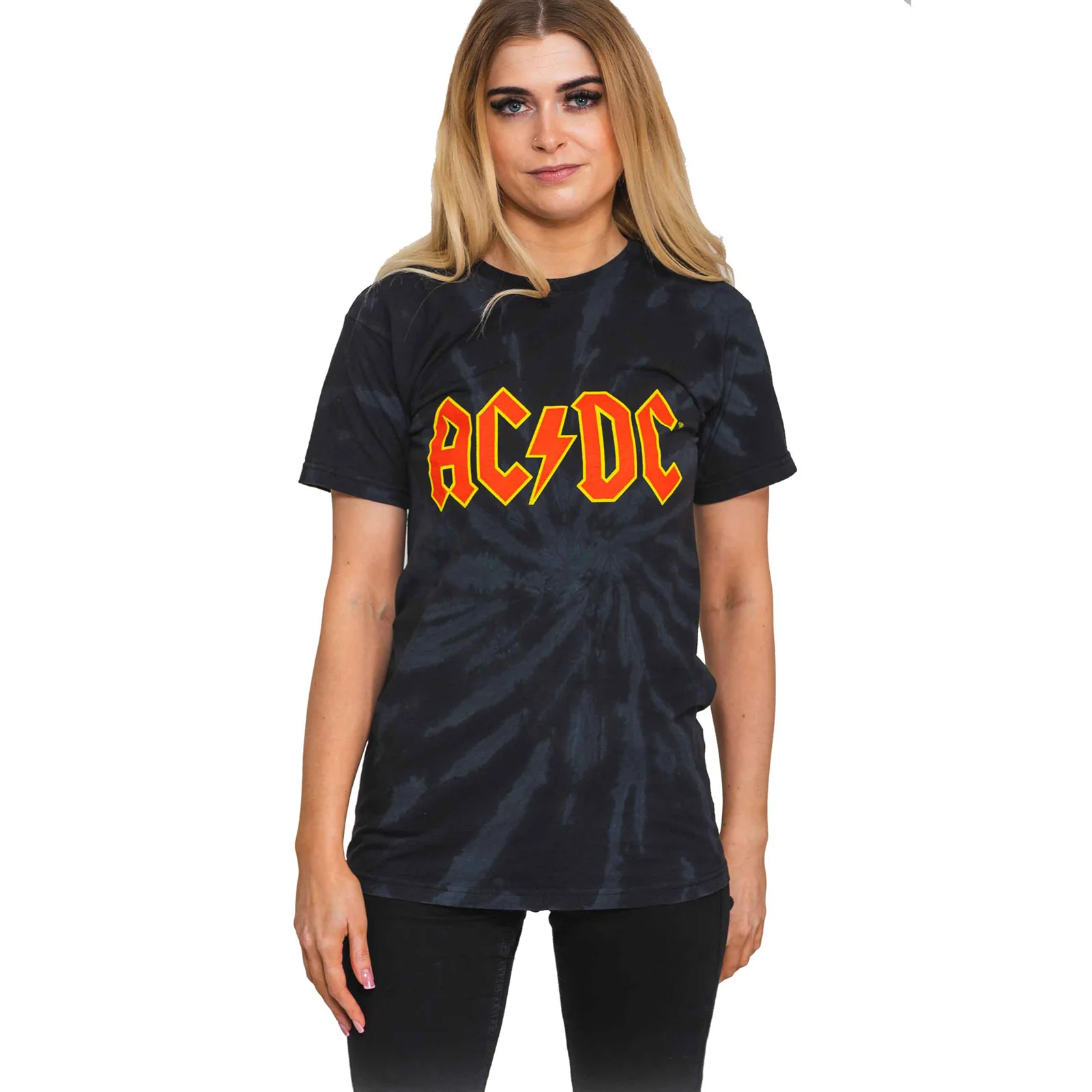 AC/DC - LOGO - T-Shirt Black (Wash Collection) - Image 2