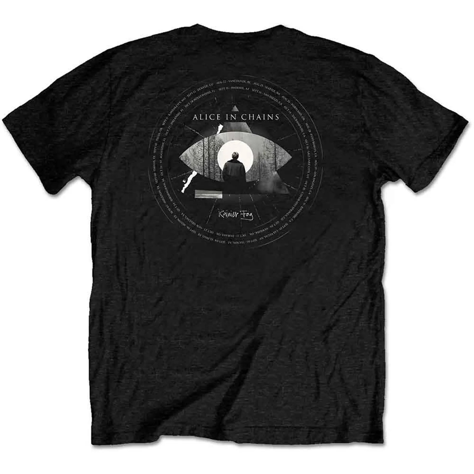 ALICE IN CHAINS - FOG MOUNTAIN - T-Shirt Black (Back Print) - Image 2