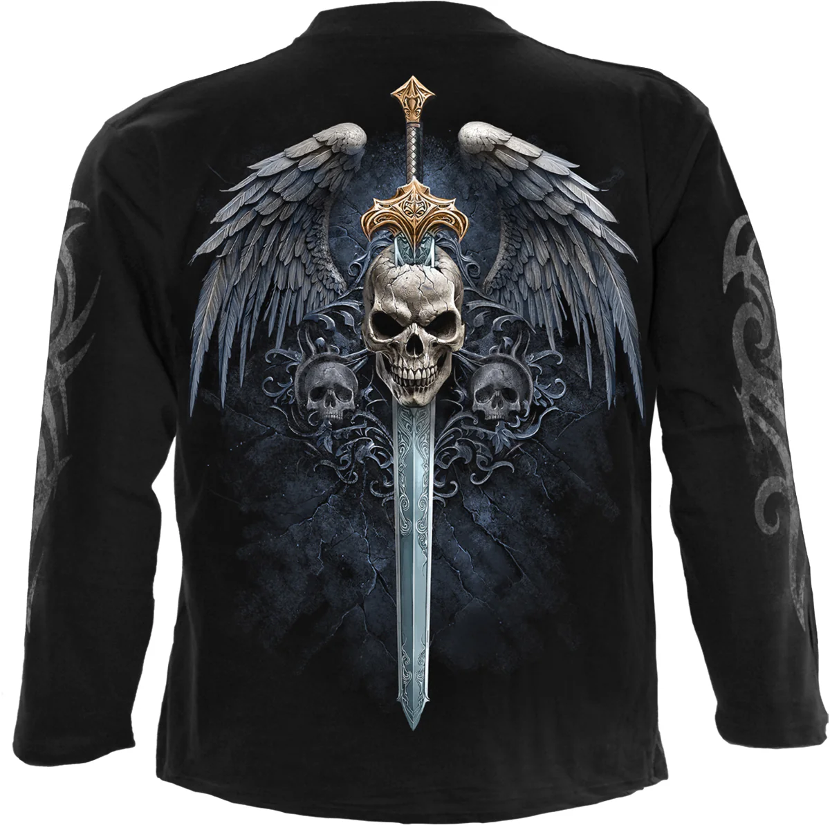 ANGEL SWORD - Longsleeve T-Shirt Black - Image 2