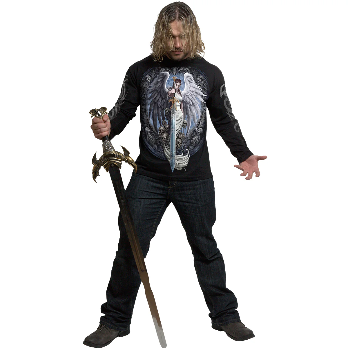 ANGEL SWORD - Longsleeve T-Shirt Black - Image 3