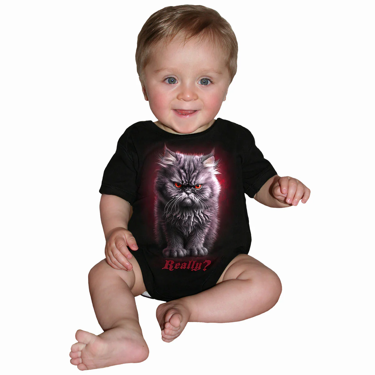 ANGER MANAGEMENT - Baby Sleepsuit Black - Image 2