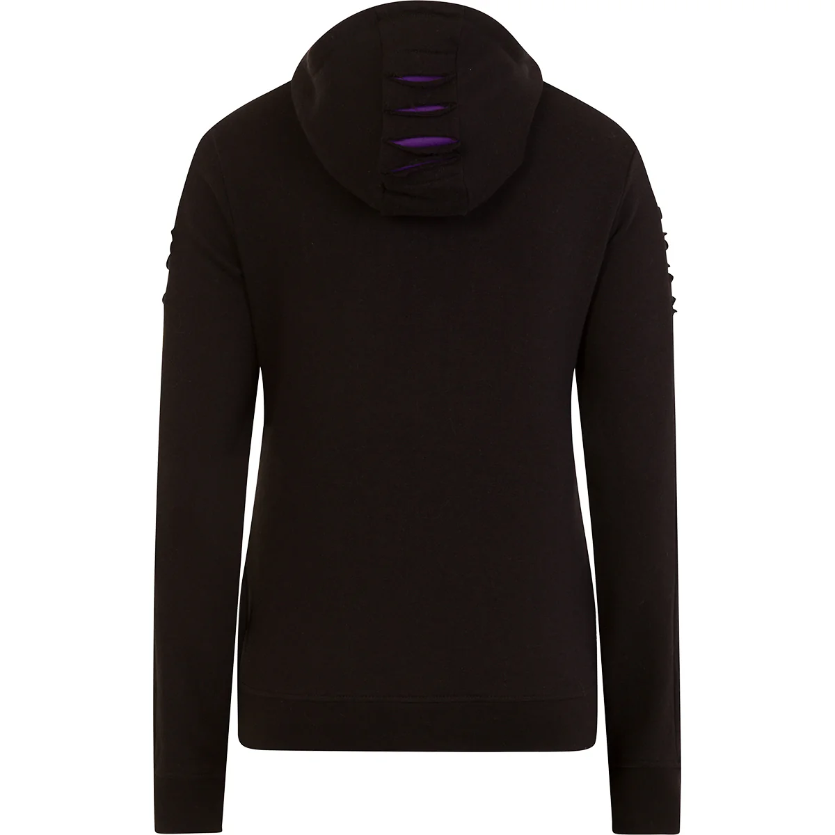 ANGER MANAGEMENT - Large Hood Ripped Hoody Purple-Black - Image 2