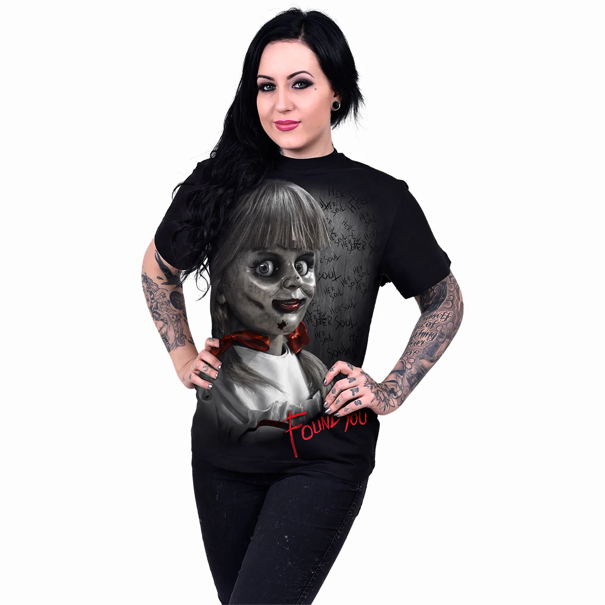 ANNABELLE - FOUND YOU - T-Shirt Black - Image 3