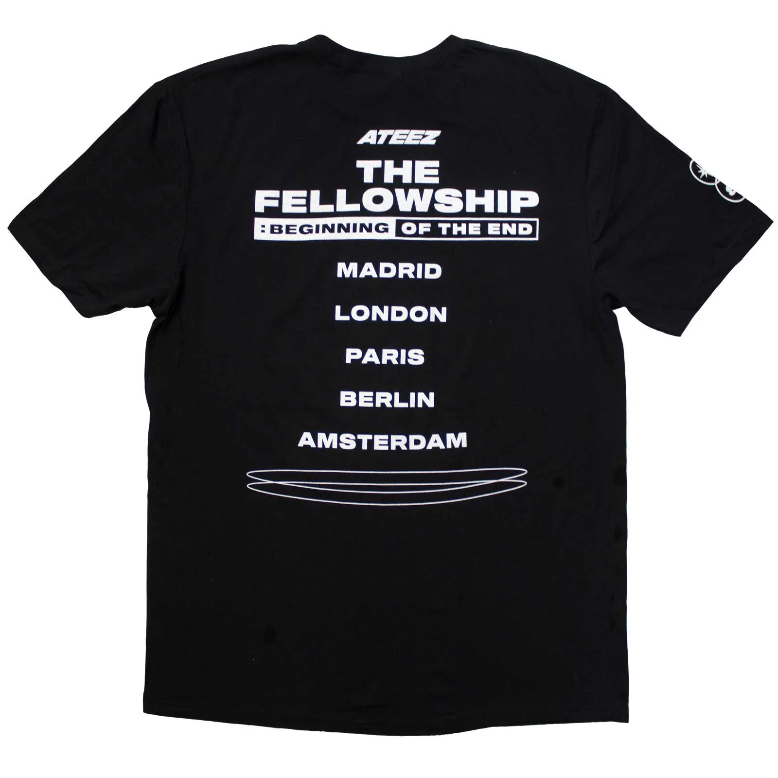 ATEEZ - FELLOWSHIP TOUR EURO PHOTO - T-Shirt Black (Back Print & Ex-Tour) - Image 2