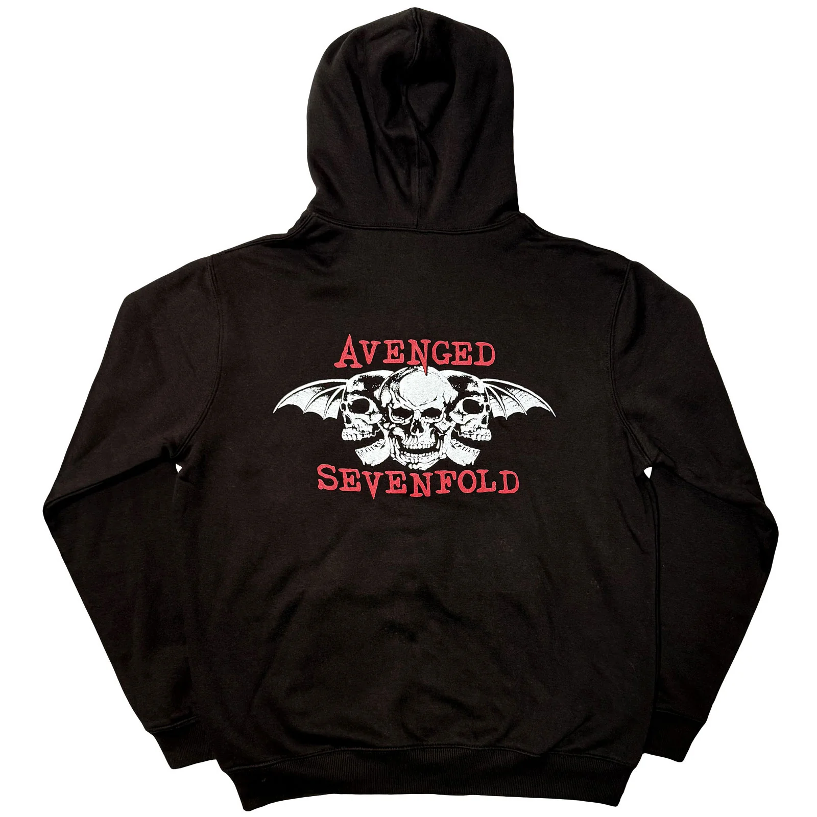 AVENGED SEVENFOLD - DEAD HEAD - Zipped Hoodie Black (Back Print) - Image 2