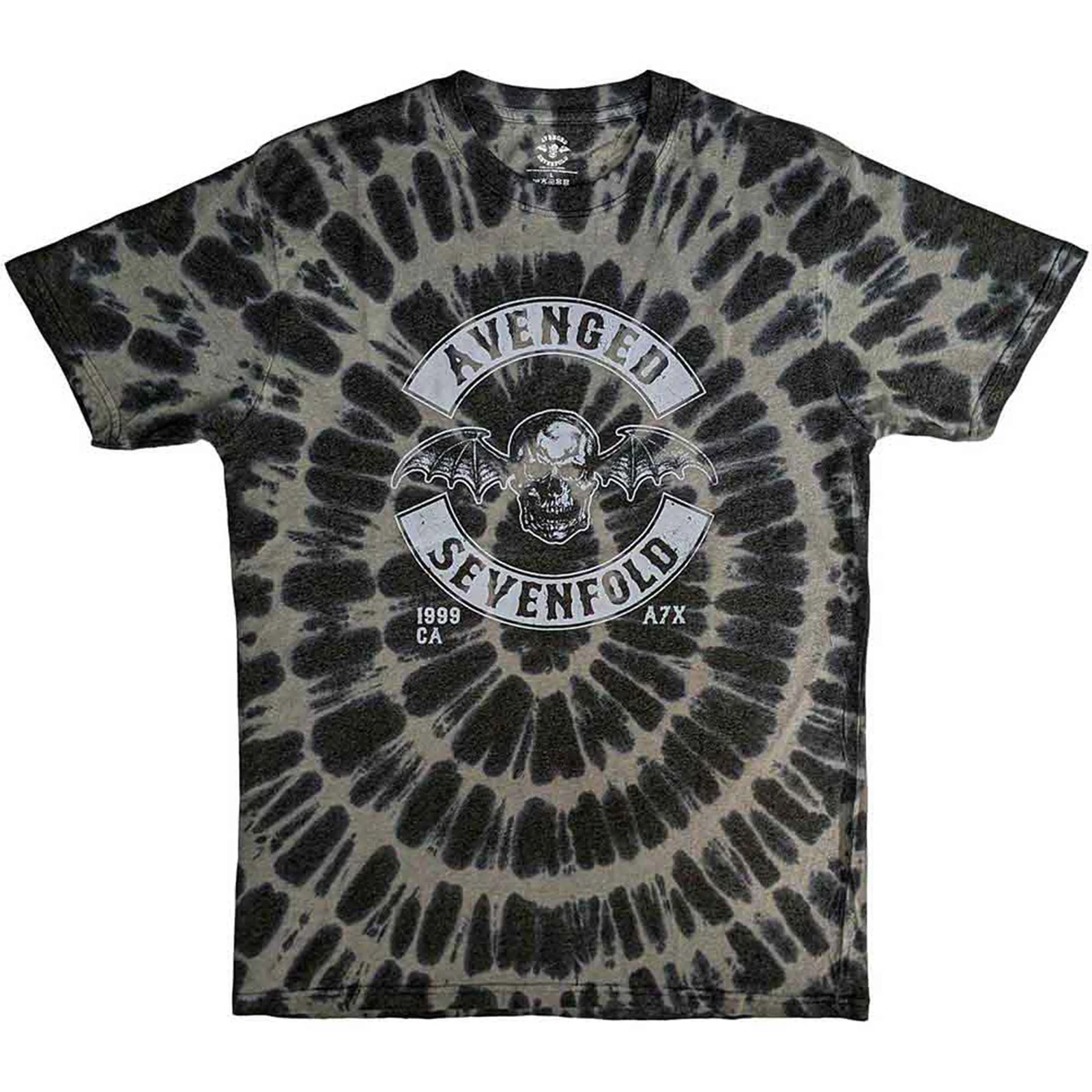 AVENGED SEVENFOLD - DEATHBAT CREST - T-Shirt Grey (Wash Collection)