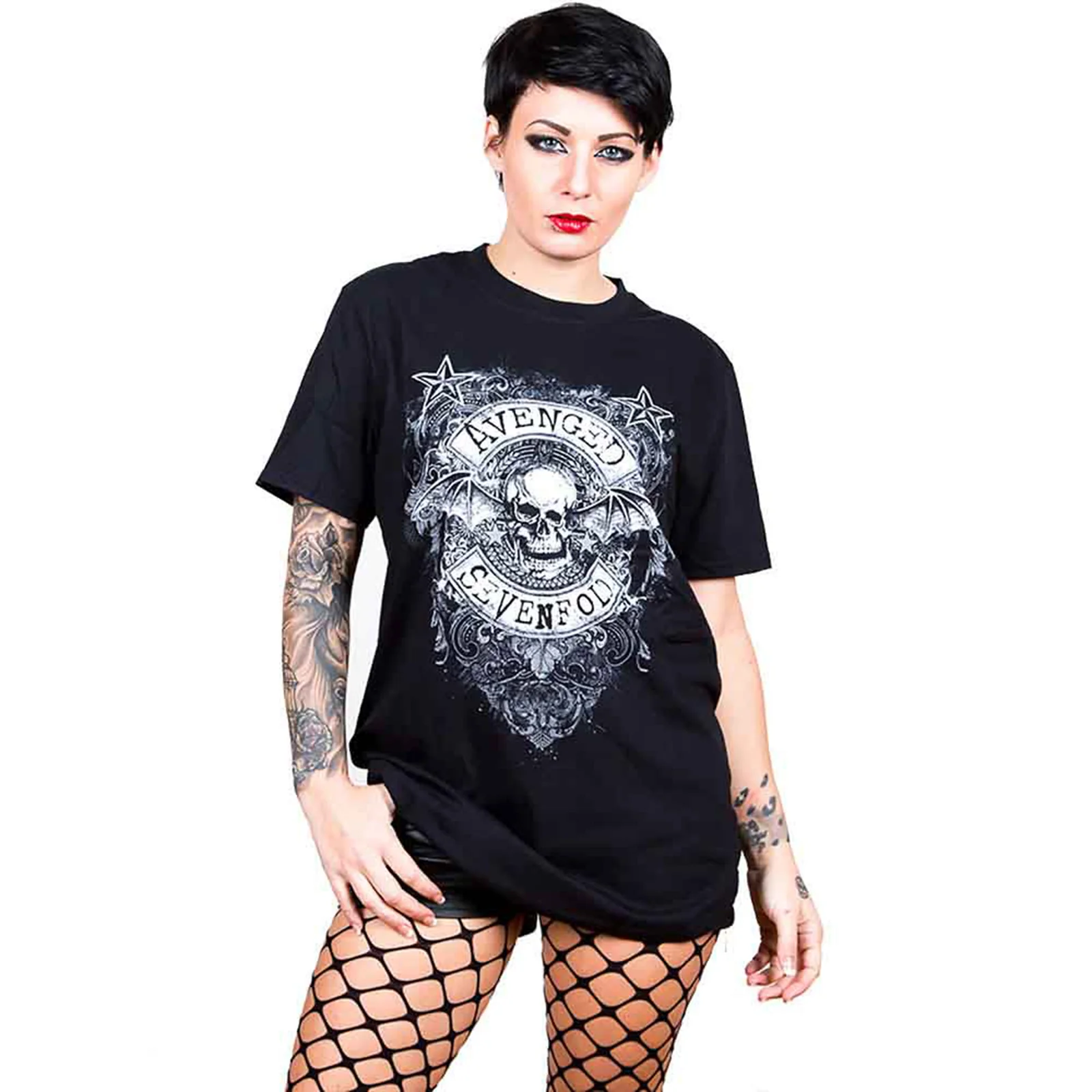 AVENGED SEVENFOLD - STARS FLOURISH - T-Shirt Black - Image 3