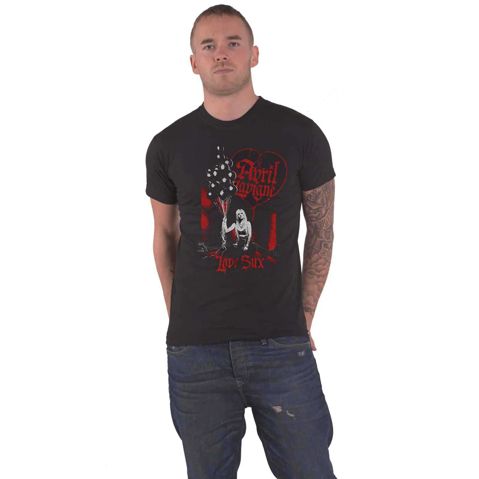 AVRIL LAVIGNE - LOVE SUX BALLOONS - T-Shirt Black - Image 2