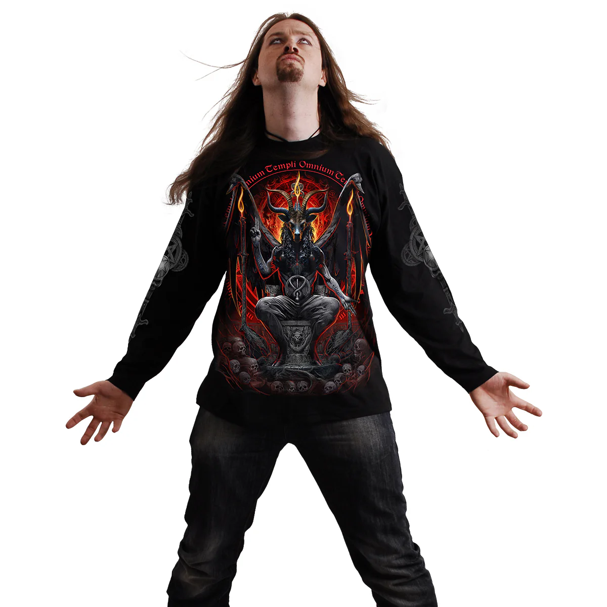 BAPHOMET - Longsleeve T-Shirt Black - Image 3
