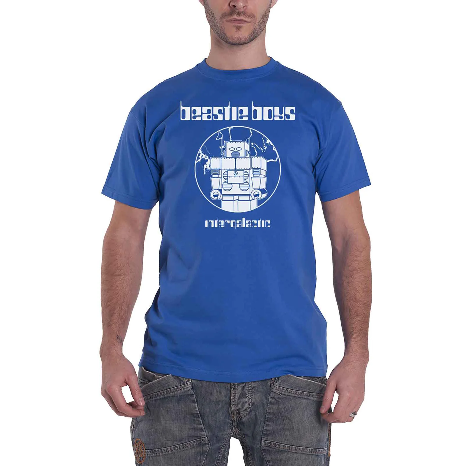 THE BEASTIE BOYS - INTERGALACTIC - T-Shirt Blue - Image 2