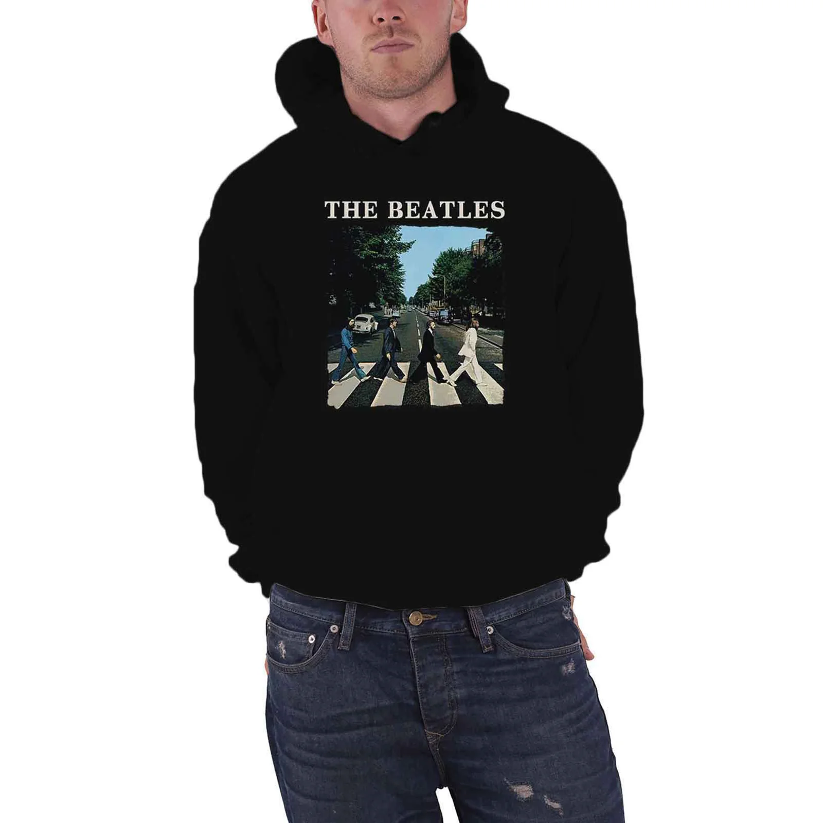THE BEATLES - ABBEY ROAD - Pullover Hoodie Black - Image 2