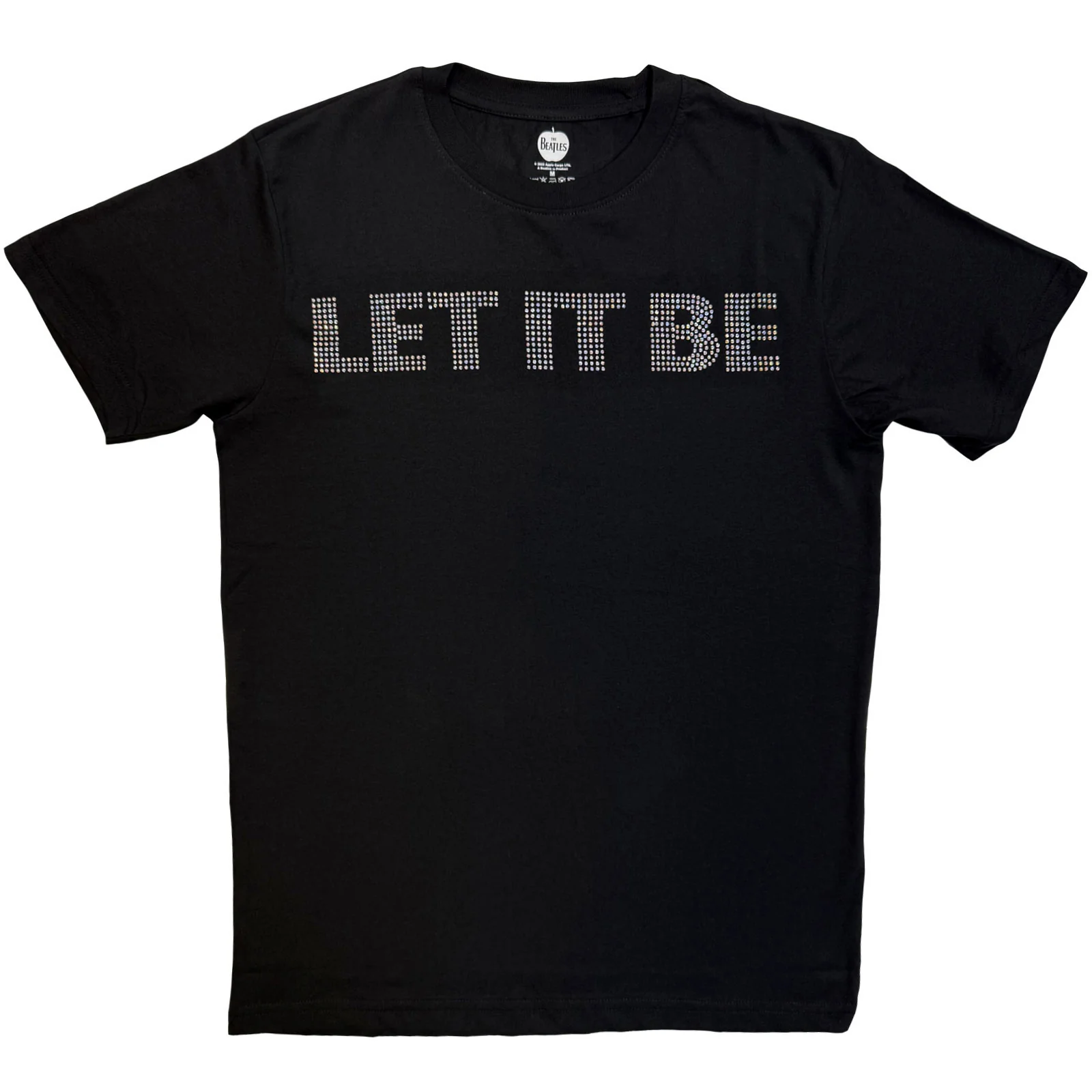 THE BEATLES - LET IT BE CRYSTALS - T-Shirt Black (Embellished)