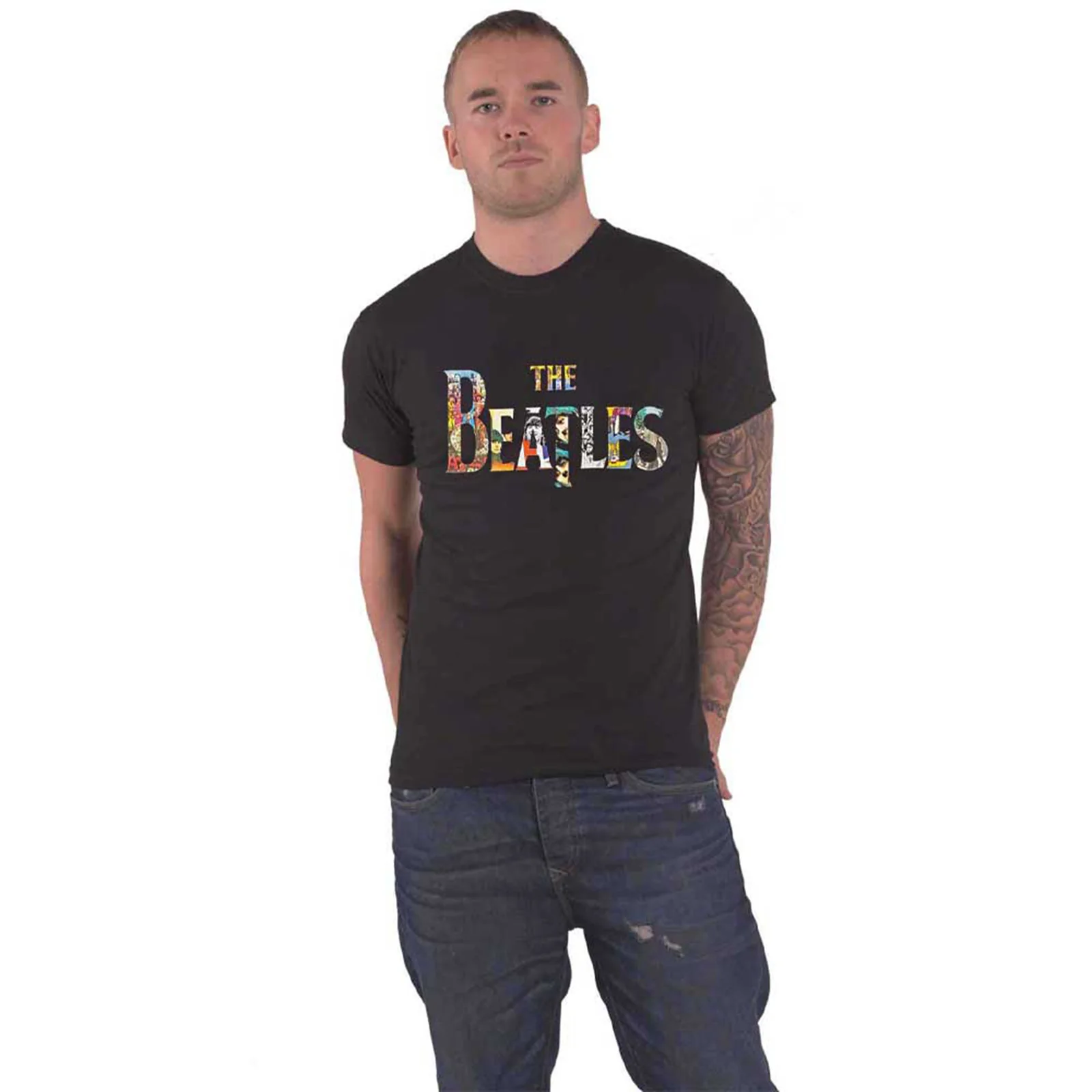 THE BEATLES - LOGO TREATMENT - T-Shirt Black - Image 2