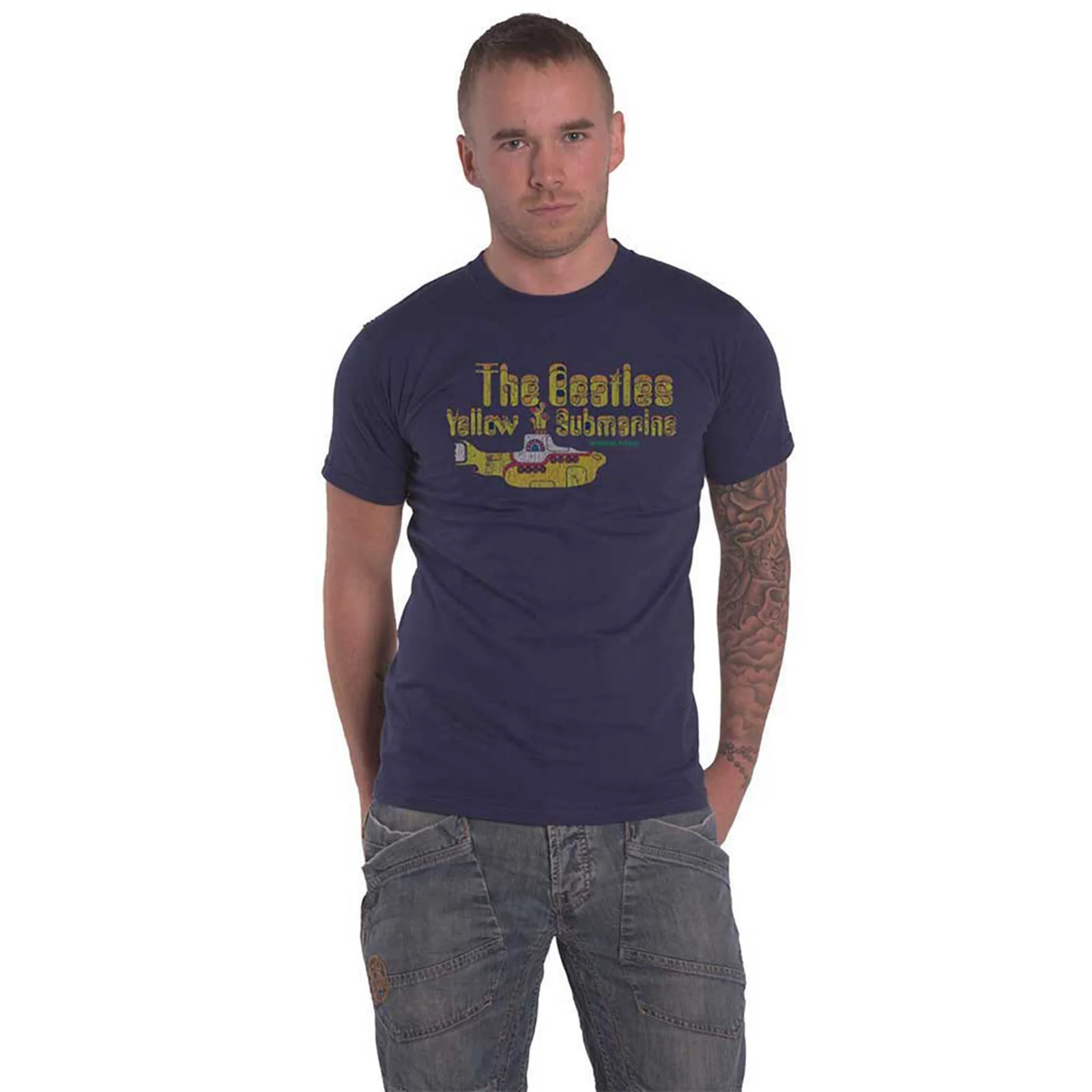 THE BEATLES - NOTHING IS REAL - T-Shirt Blue - Image 2