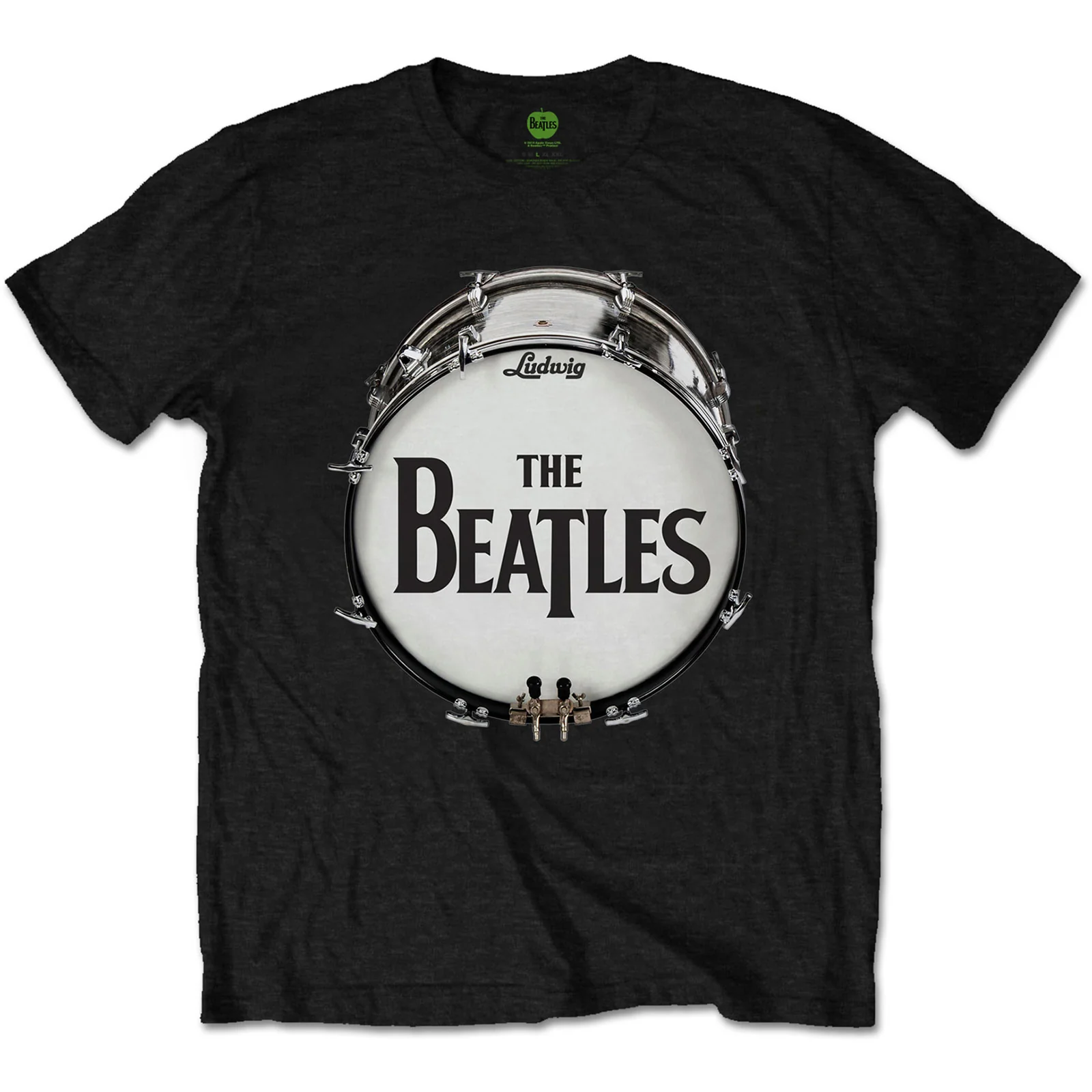 THE BEATLES - ORIGINAL DRUM SKIN - T-Shirt Black