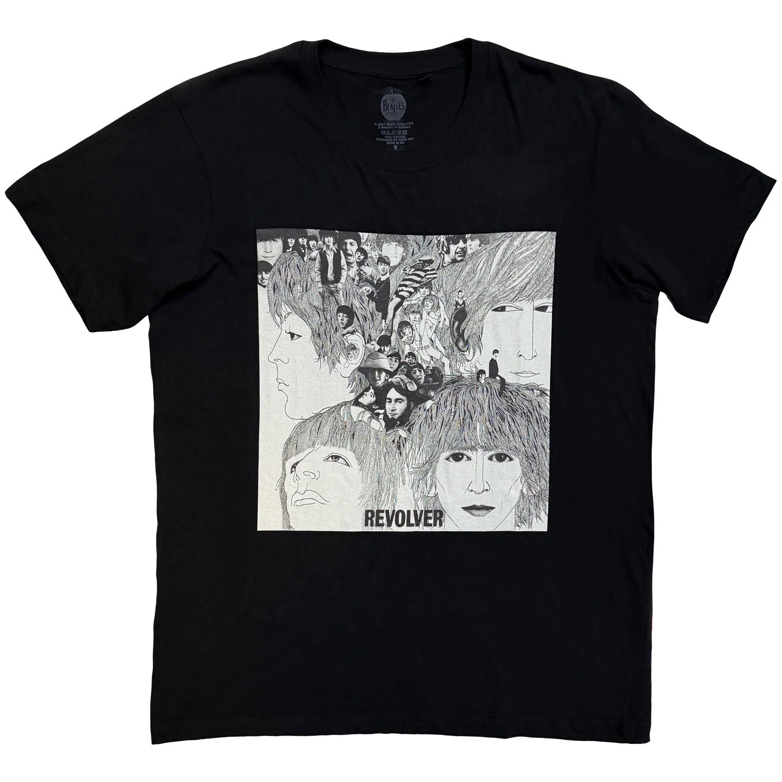 THE BEATLES - REVOLVER ALBUM COVER - T-Shirt Black