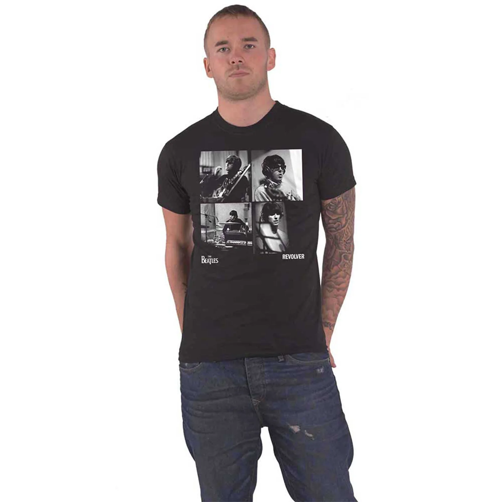 THE BEATLES - REVOLVER STUDIO SHOTS - T-Shirt Black - Image 2