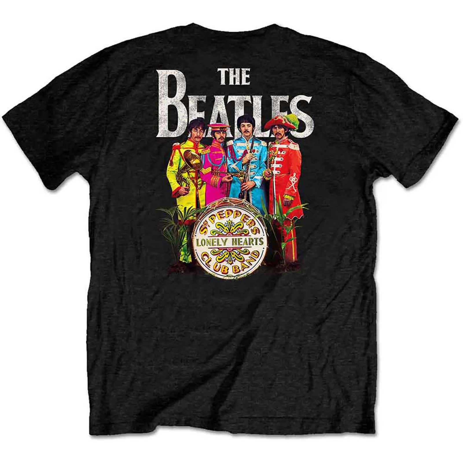 THE BEATLES - SGT PEPPER - Retail Pack T-Shirt Black (Back Print) - Image 2
