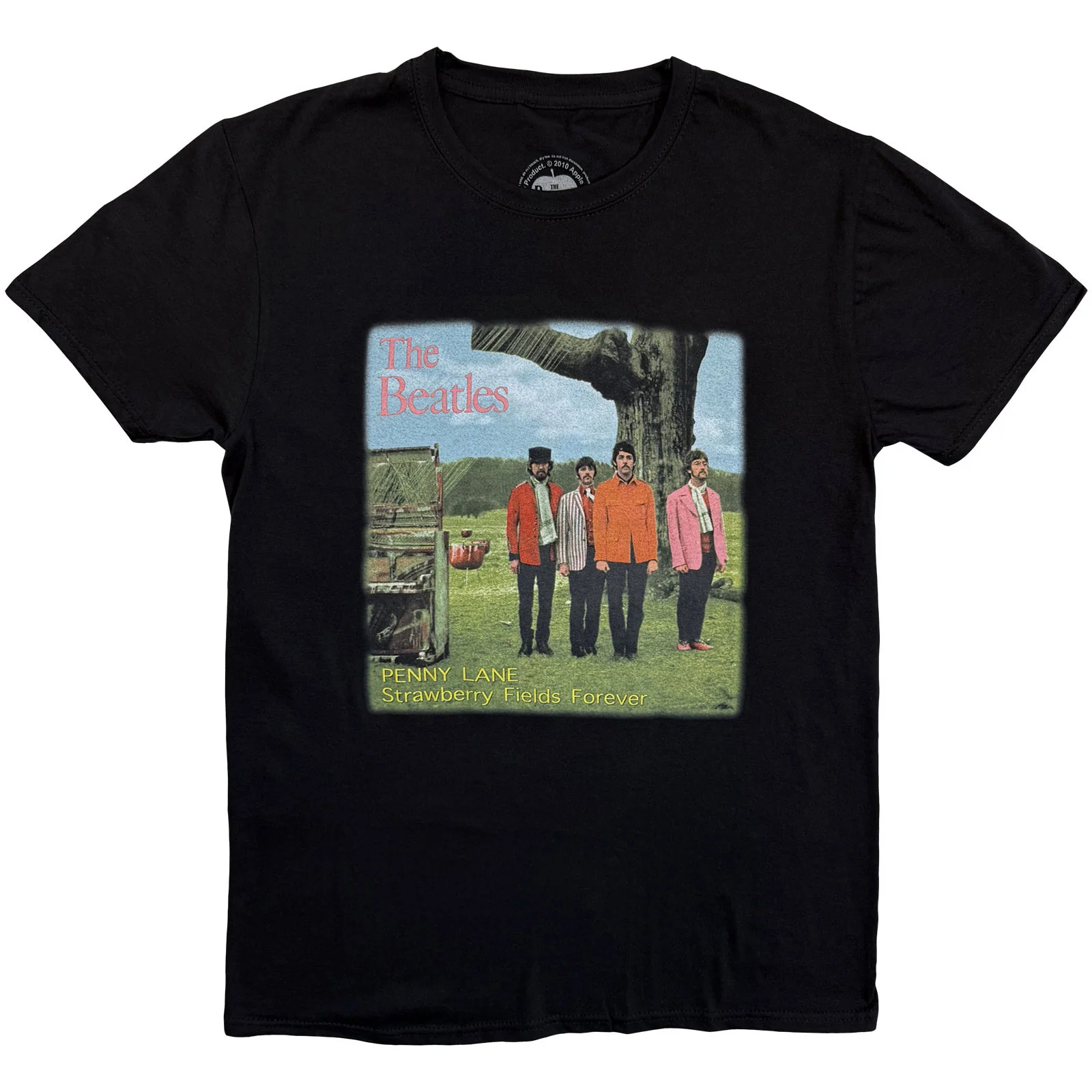 THE BEATLES - STRAWBERRY FIELDS FOREVER - T-Shirt Black