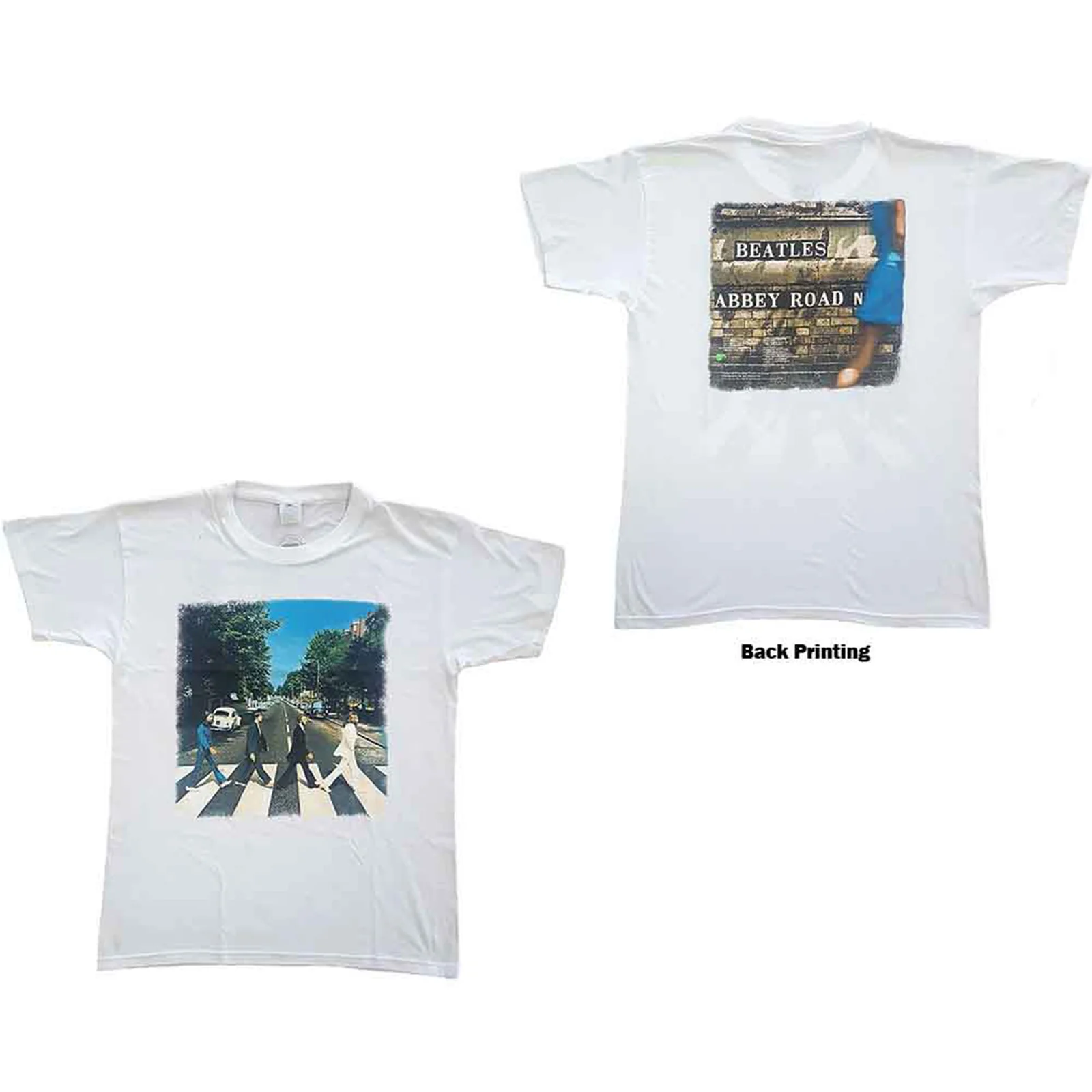 THE BEATLES - VINTAGE ABBEY ROAD - T-Shirt White (Back Print)