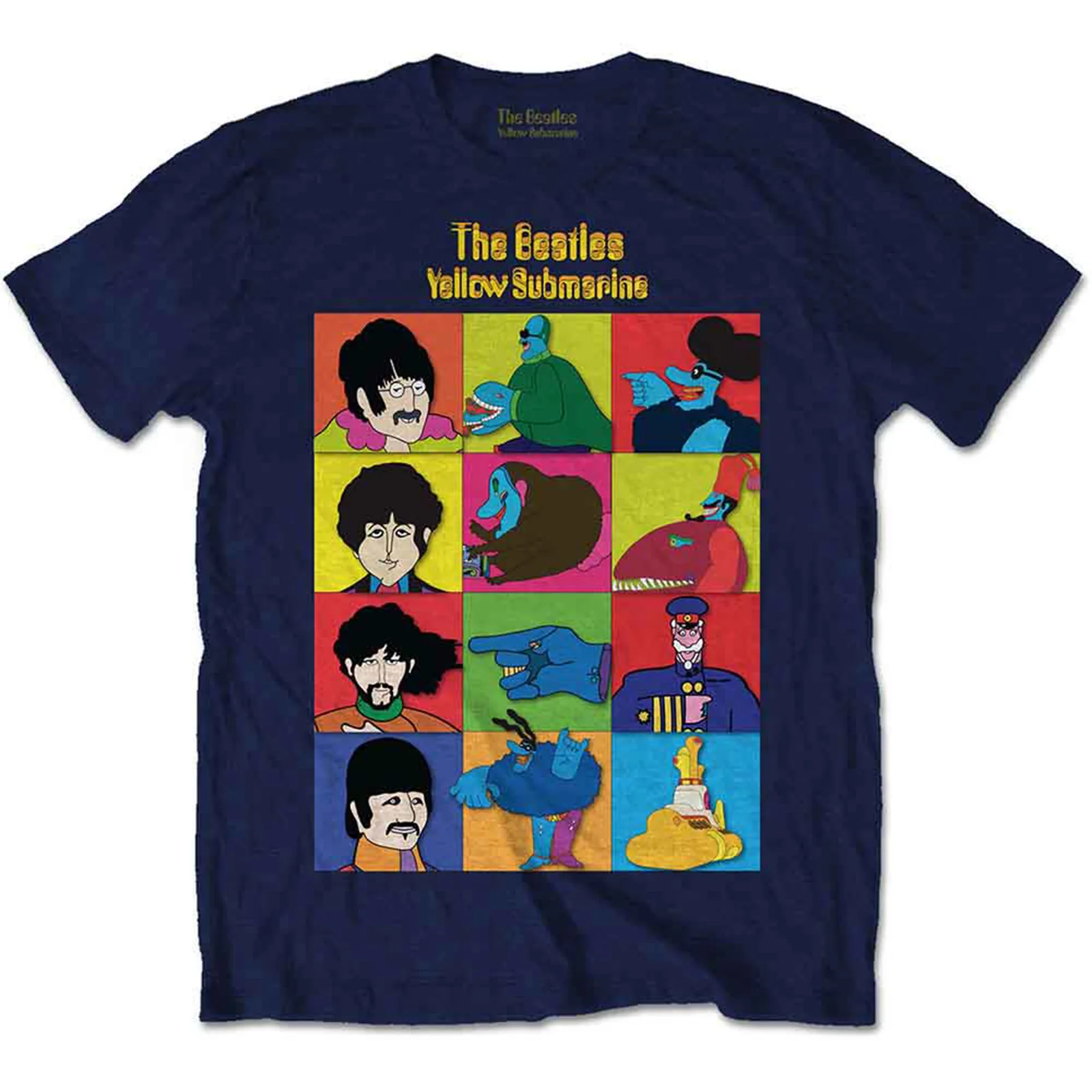THE BEATLES - YELLOW SUBMARINE CHARACTERS - T-Shirt Blue