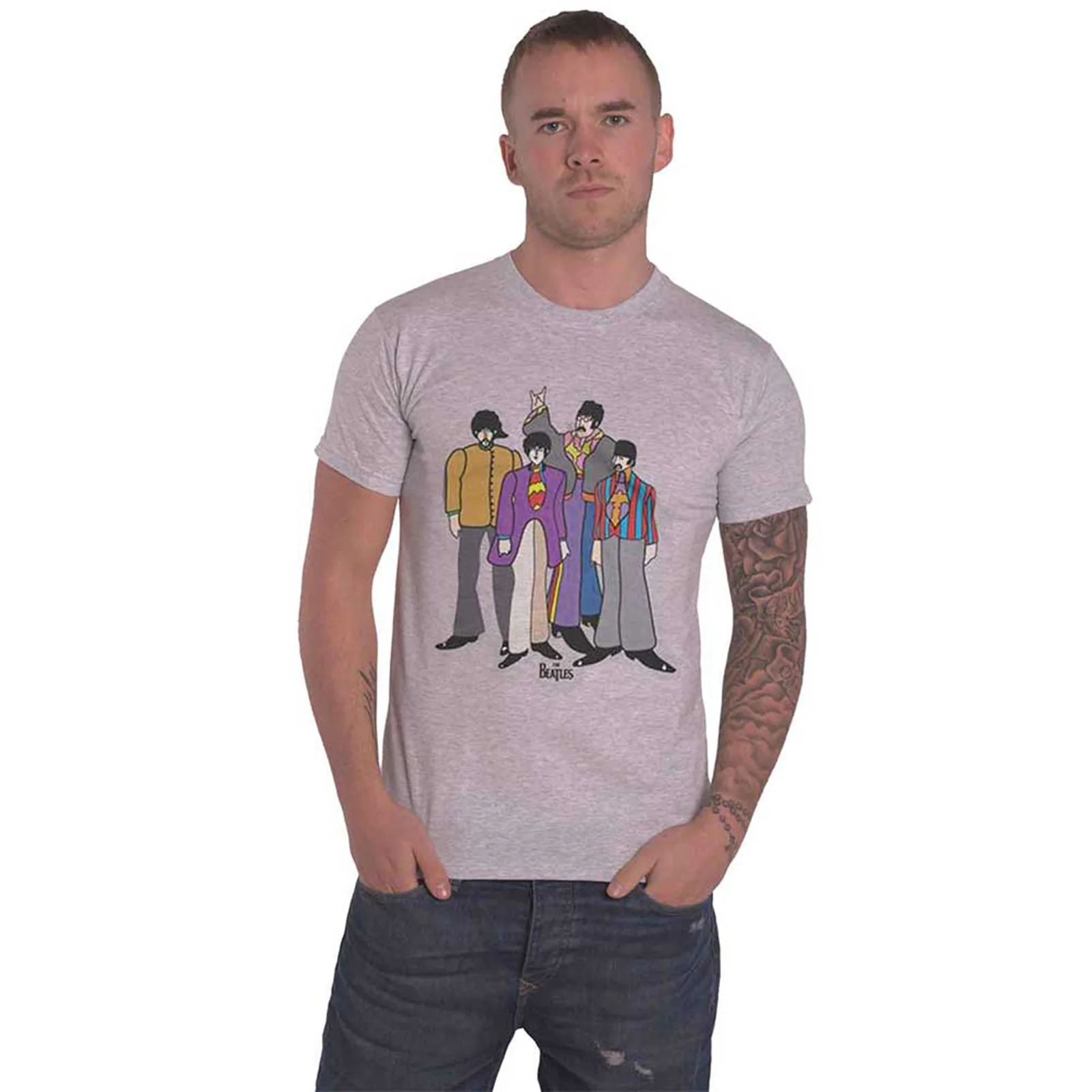THE BEATLES - YELLOW SUBMARINE - T-Shirt Grey - Image 2