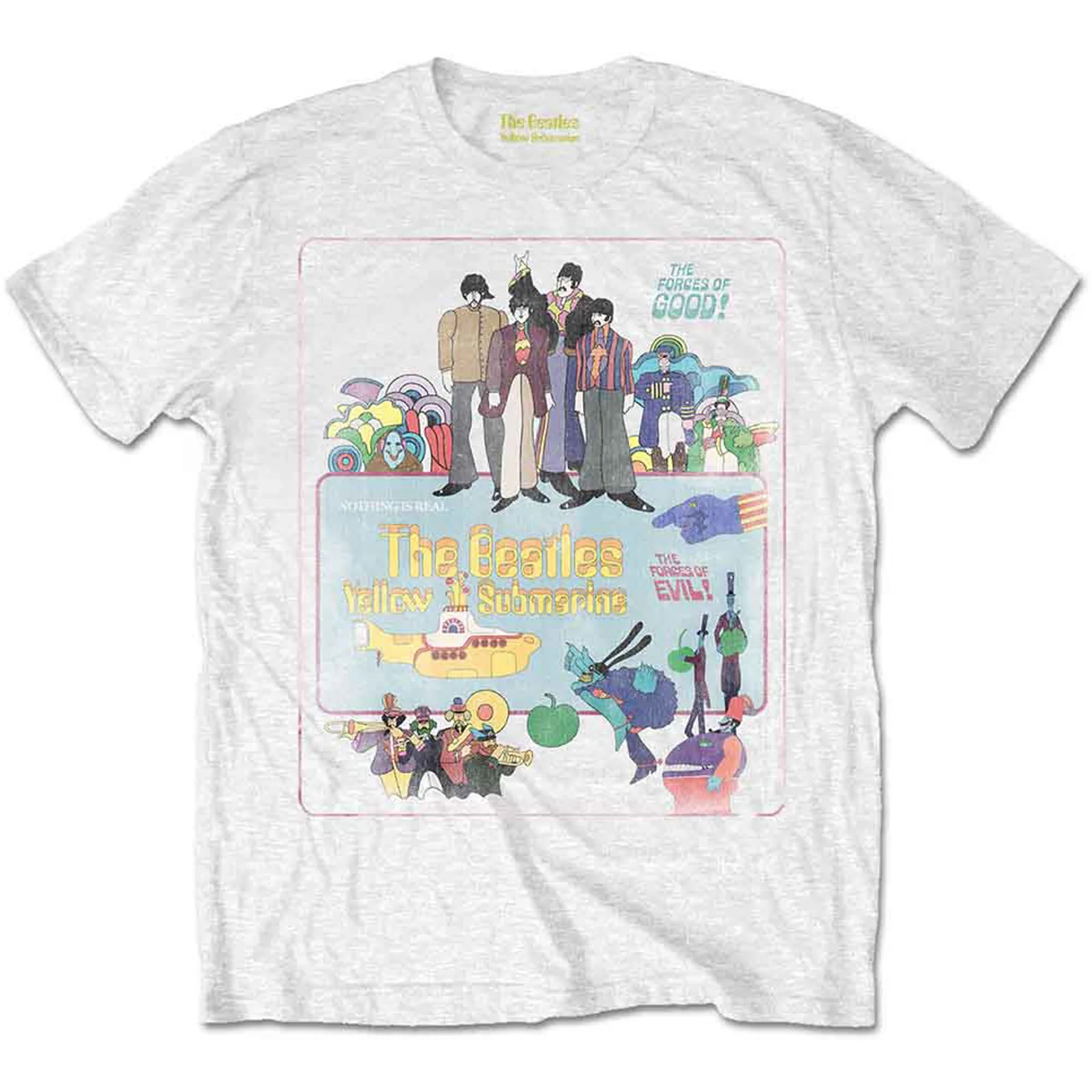 THE BEATLES - YELLOW SUBMARINE VINTAGE MOVIE POSTER - T-Shirt White