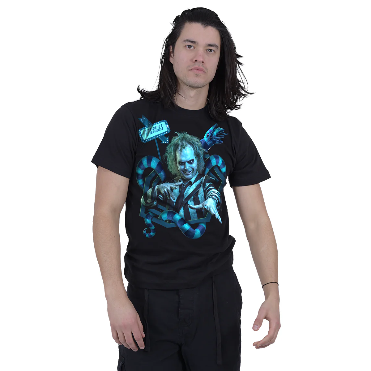 BEETLEJUICE 2 - SANDWORM PORTAL - Front Print T-Shirt Black - Image 2
