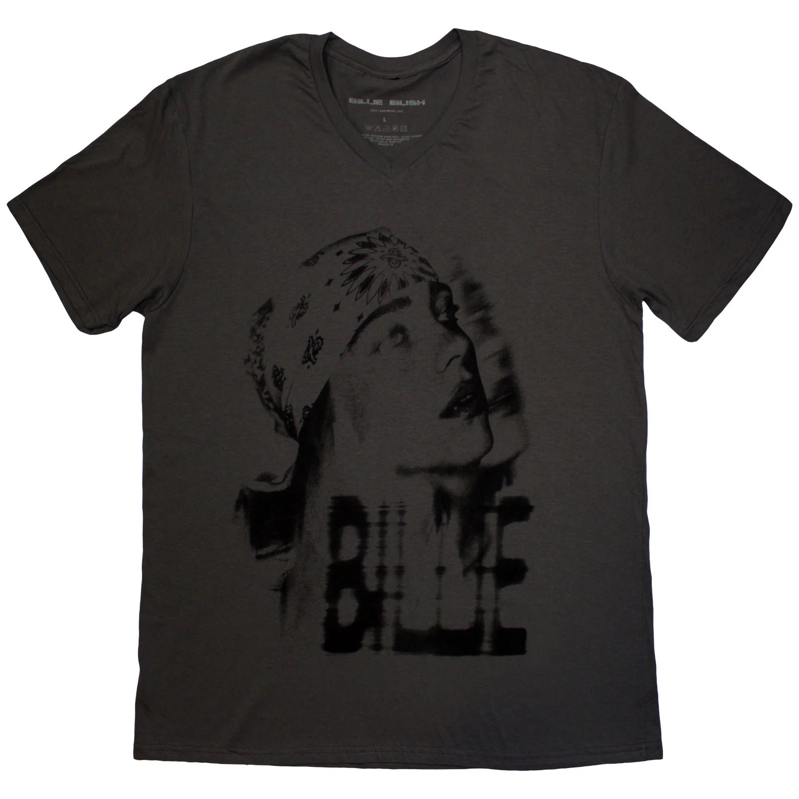 BILLIE EILISH - TONAL BANDANA PHOTO - T-Shirt Grey