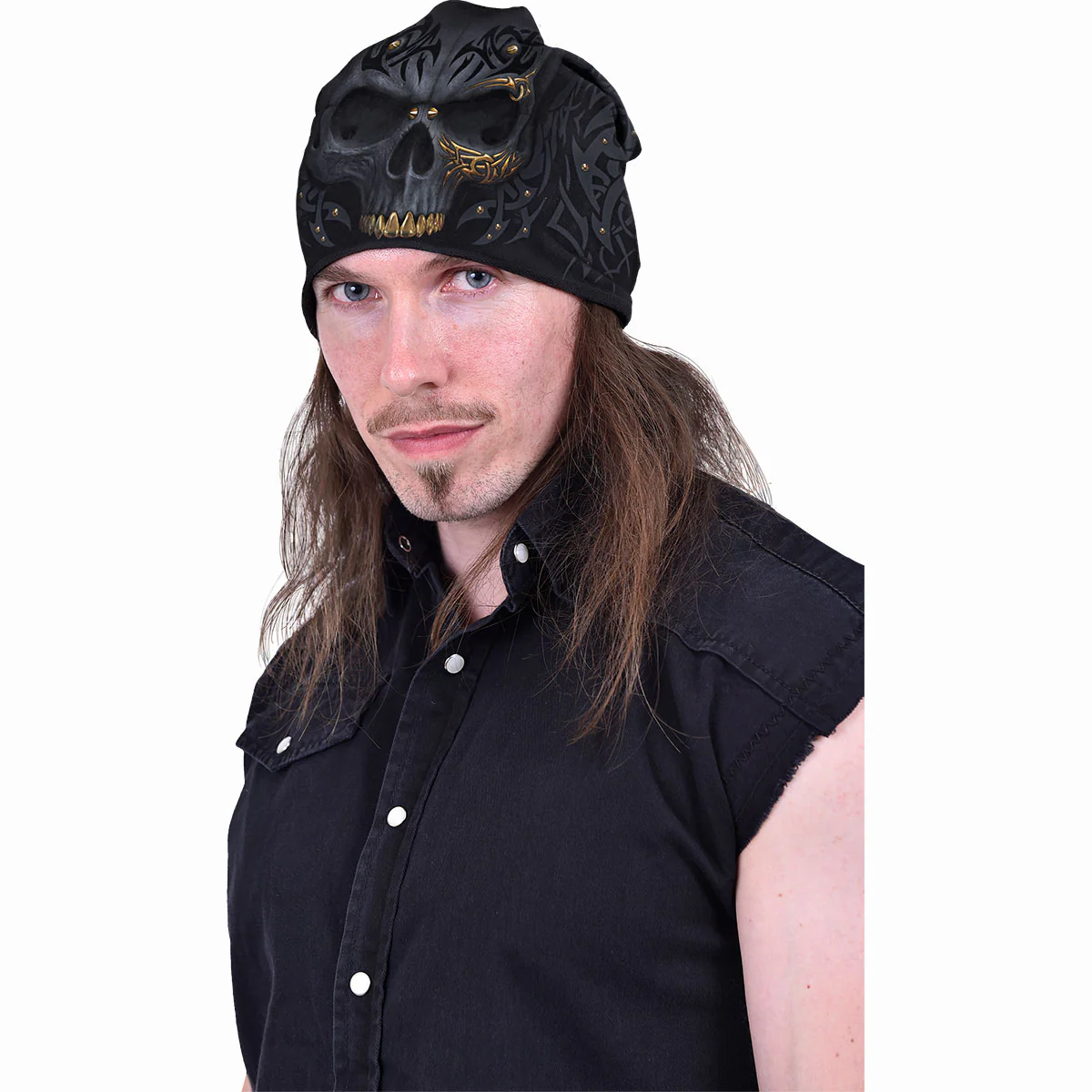 BLACK GOLD - Light Cotton Beanies Black - Image 3