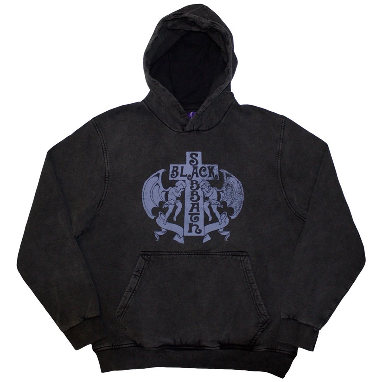 BLACK SABBATH - ANGELS - Stone Wash Pullover Hoodie Grey