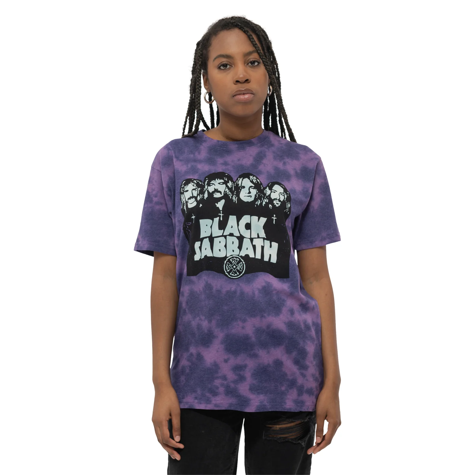 BLACK SABBATH - BAND & LOGO - T-Shirt Purple (Wash Collection) - Image 3