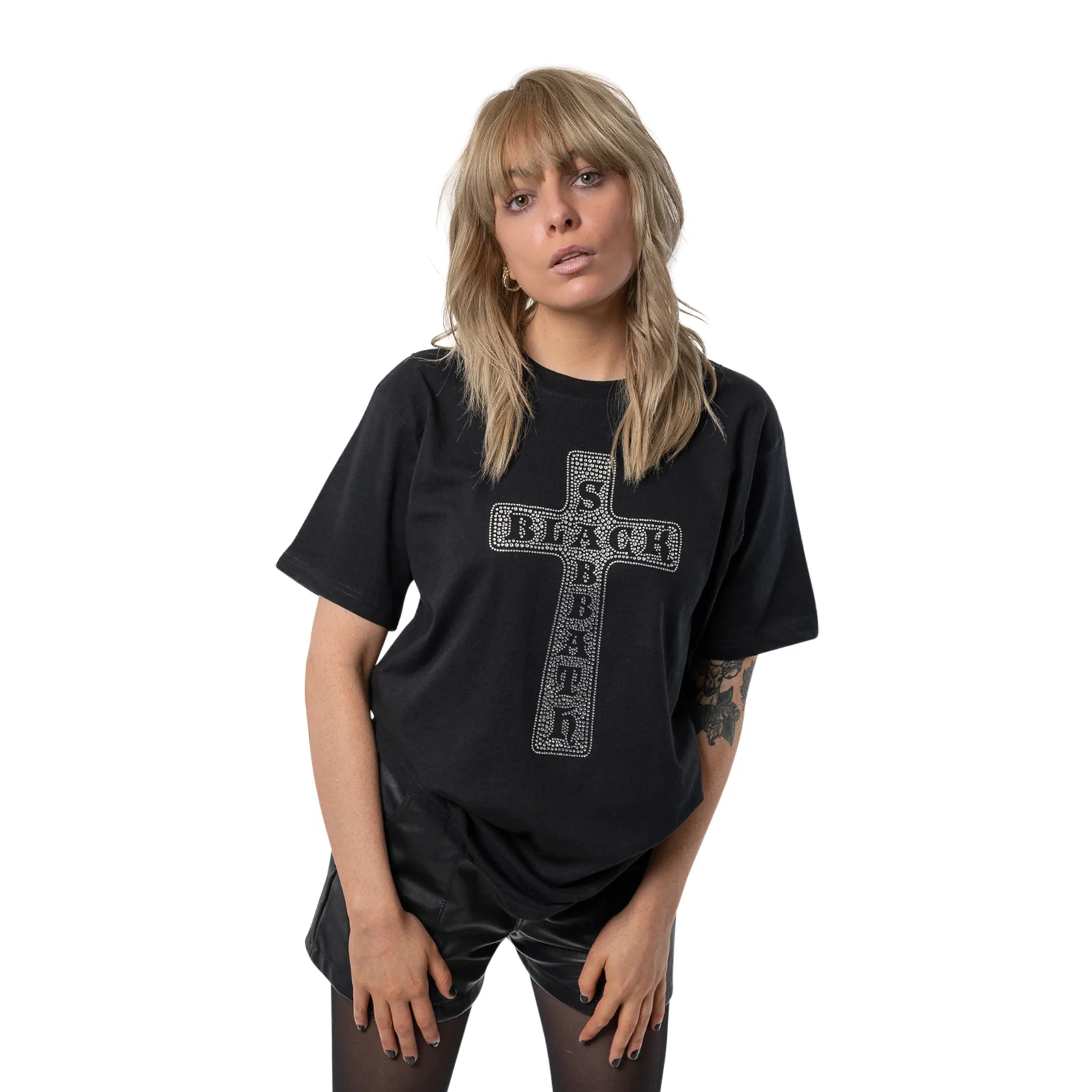 BLACK SABBATH - CROSS - T-Shirt Black (Embellished) - Image 3