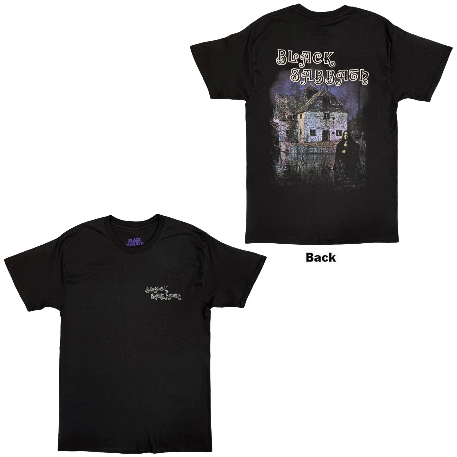 BLACK SABBATH - DEBUT ALBUM - T-Shirt Black (Back Print)