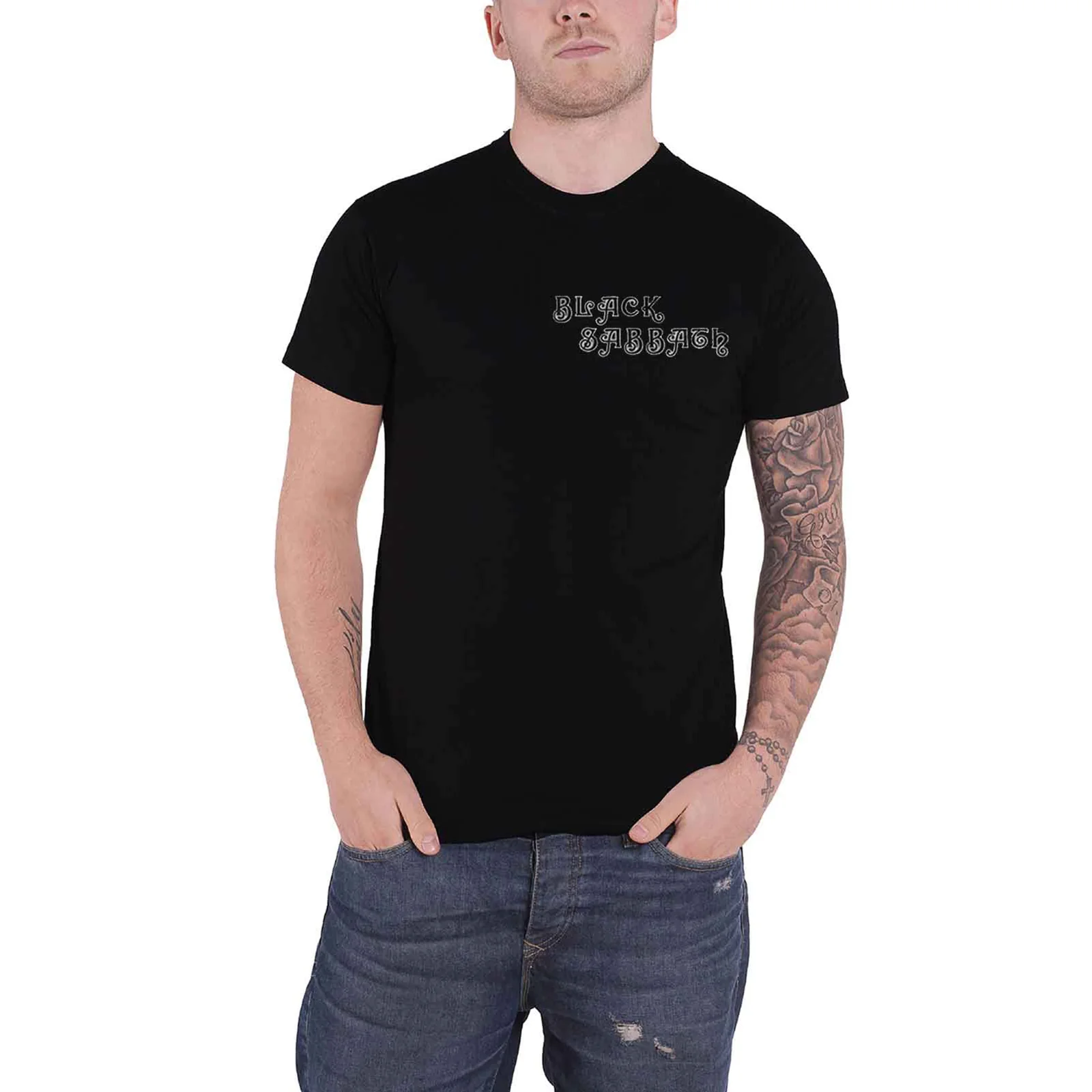 BLACK SABBATH - DEBUT ALBUM - T-Shirt Black (Back Print) - Image 3
