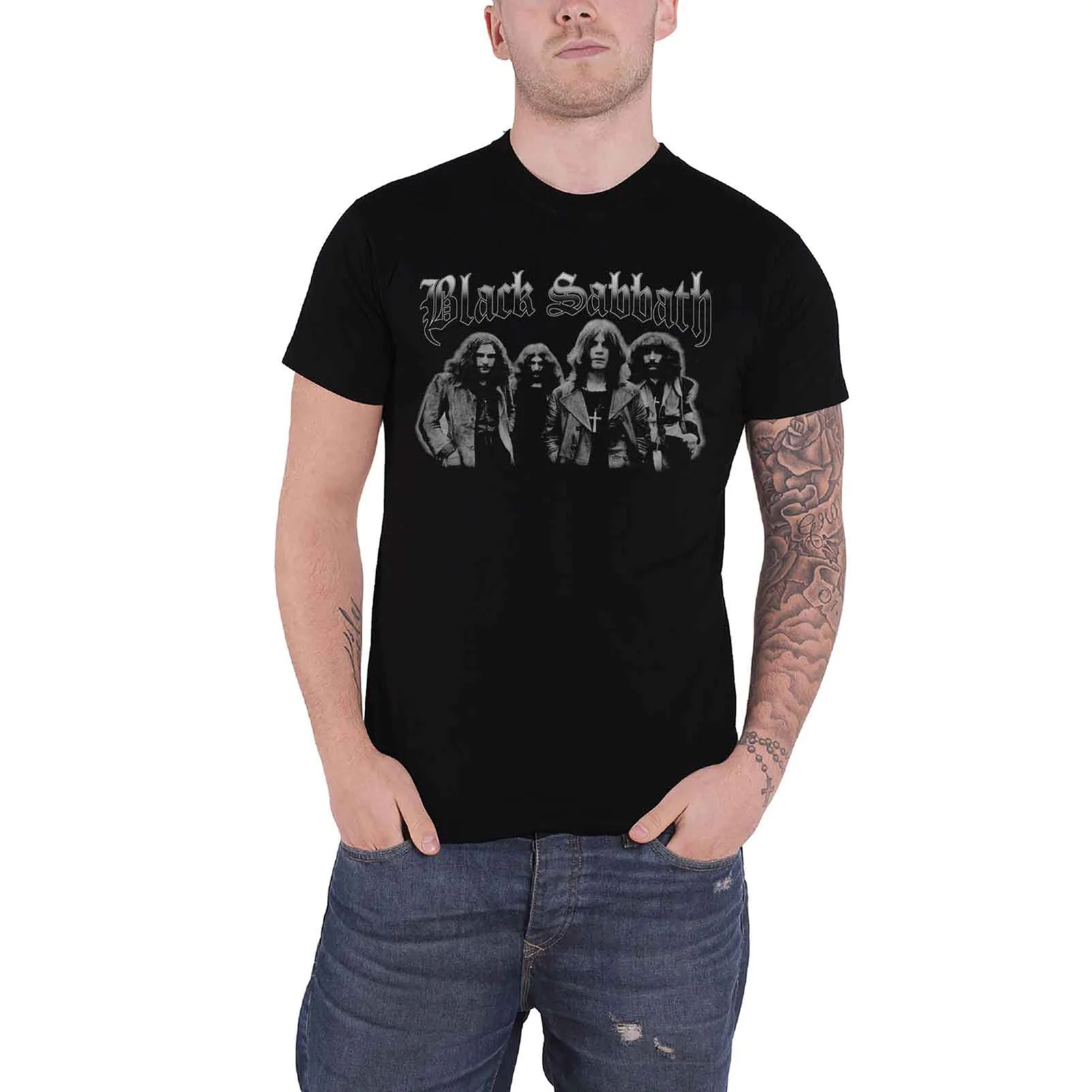 BLACK SABBATH - GREYSCALE GROUP - T-Shirt Black - Image 2