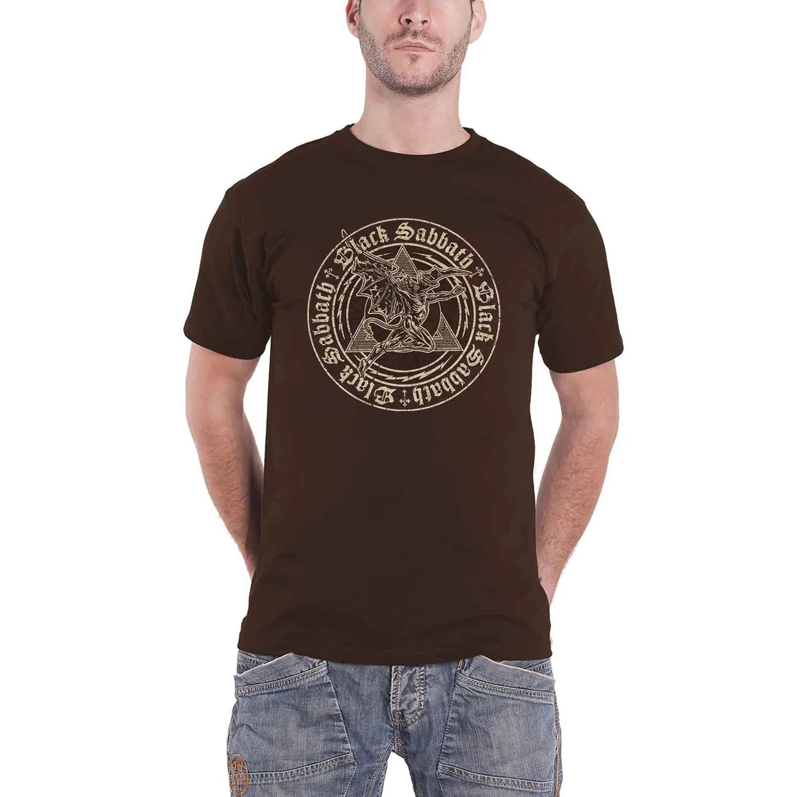 BLACK SABBATH - HENRY PYRAMID EMBLEM - T-Shirt Brown - Image 2