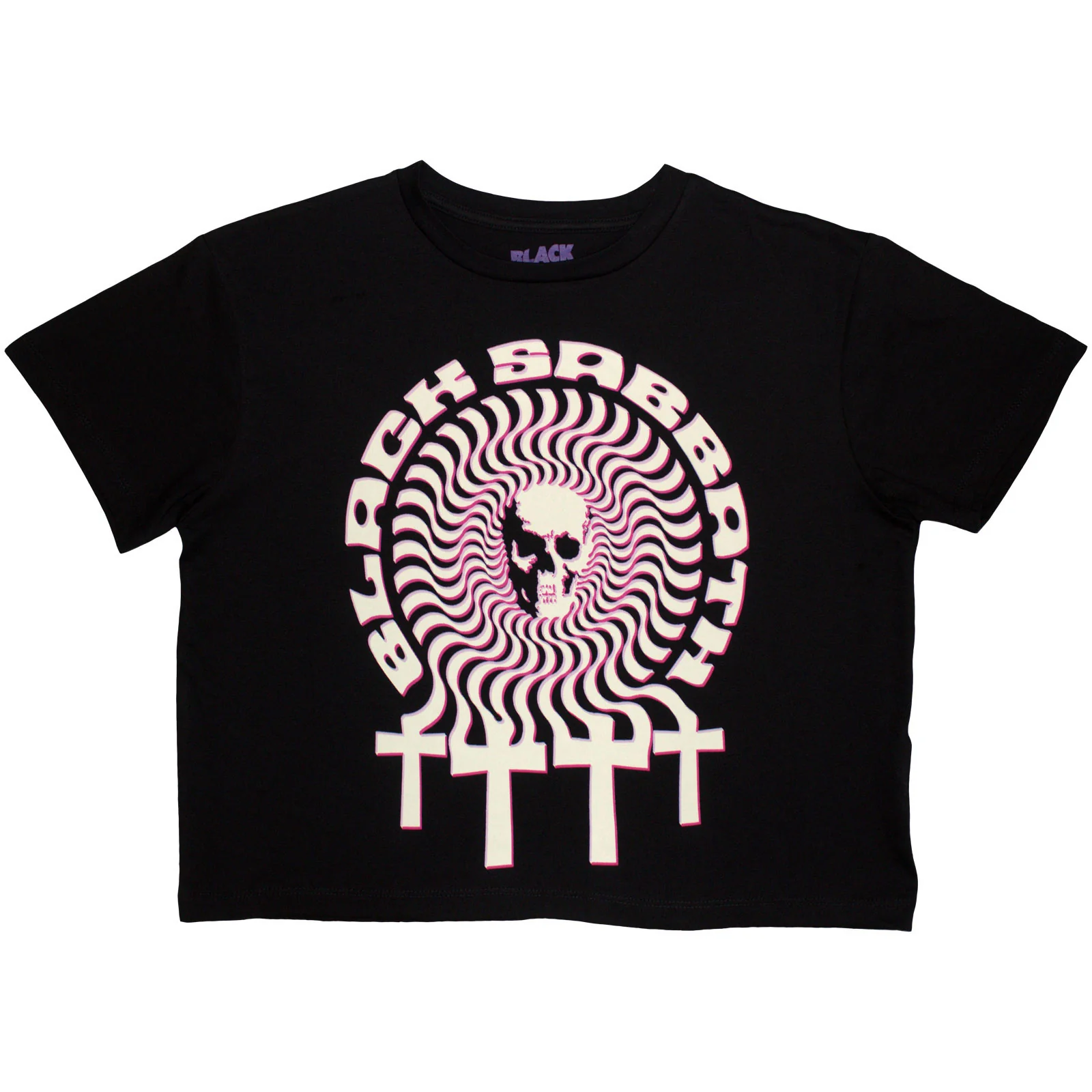 BLACK SABBATH - HYPNOTIC SKULL - Crop Top Black