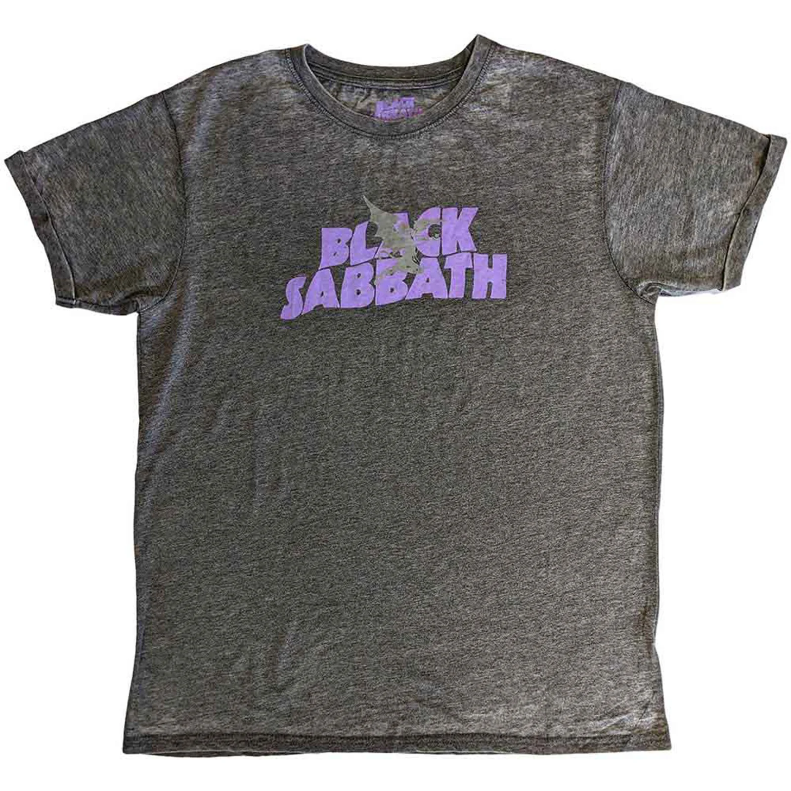 BLACK SABBATH - LOGO & DAEMON - Burnout T-Shirt Grey
