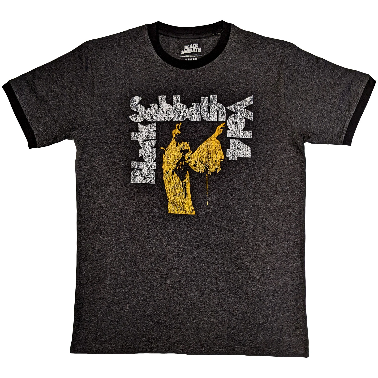 BLACK SABBATH - VOL 4 - Ringer T-Shirt Grey