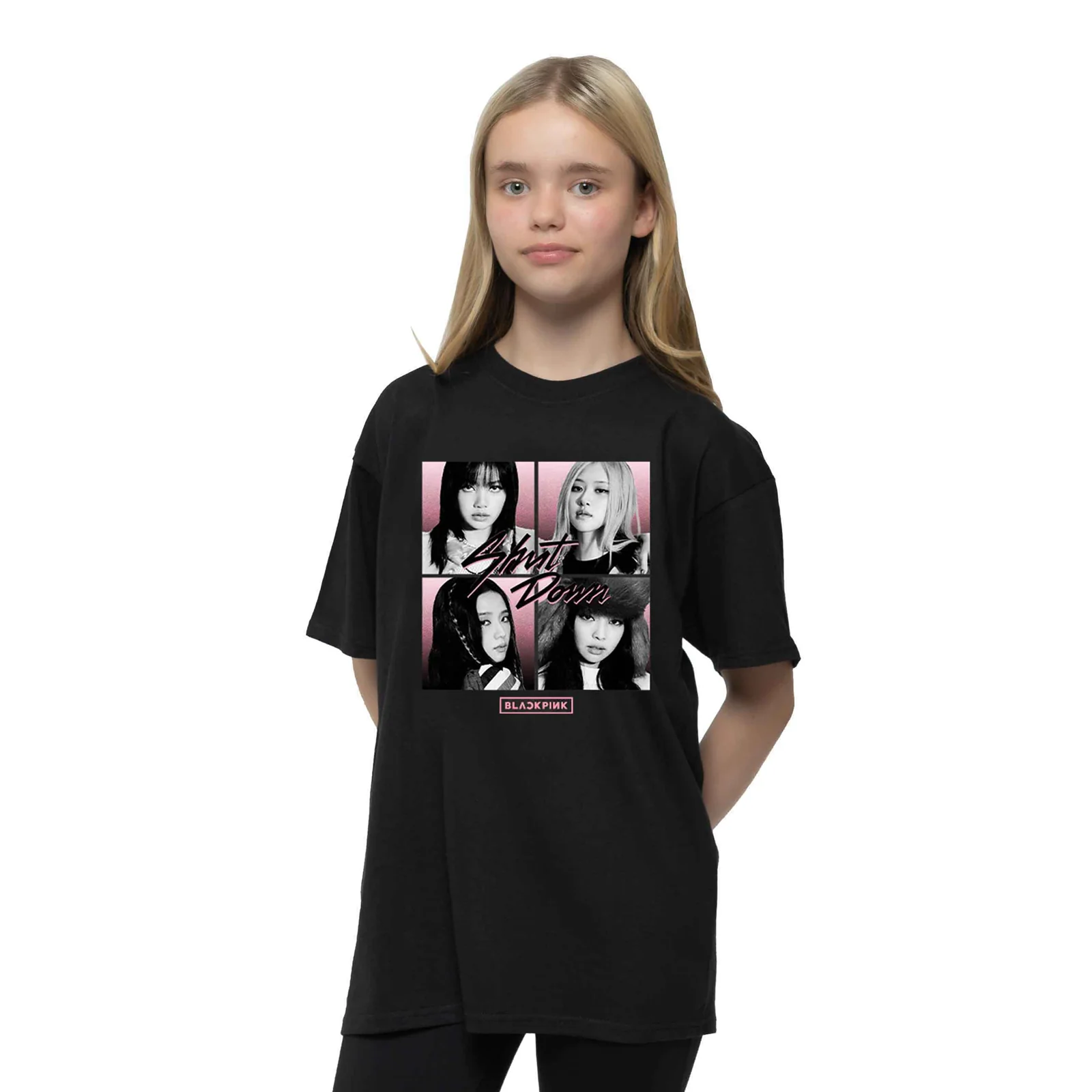 BLACKPINK - SHUT DOWN PHOTO GRID - T-Shirt Black - Image 2