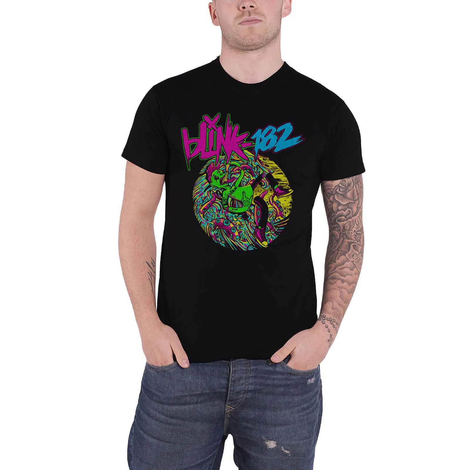 BLINK-182 - OVERBOARD EVENT - T-Shirt Black - Image 2