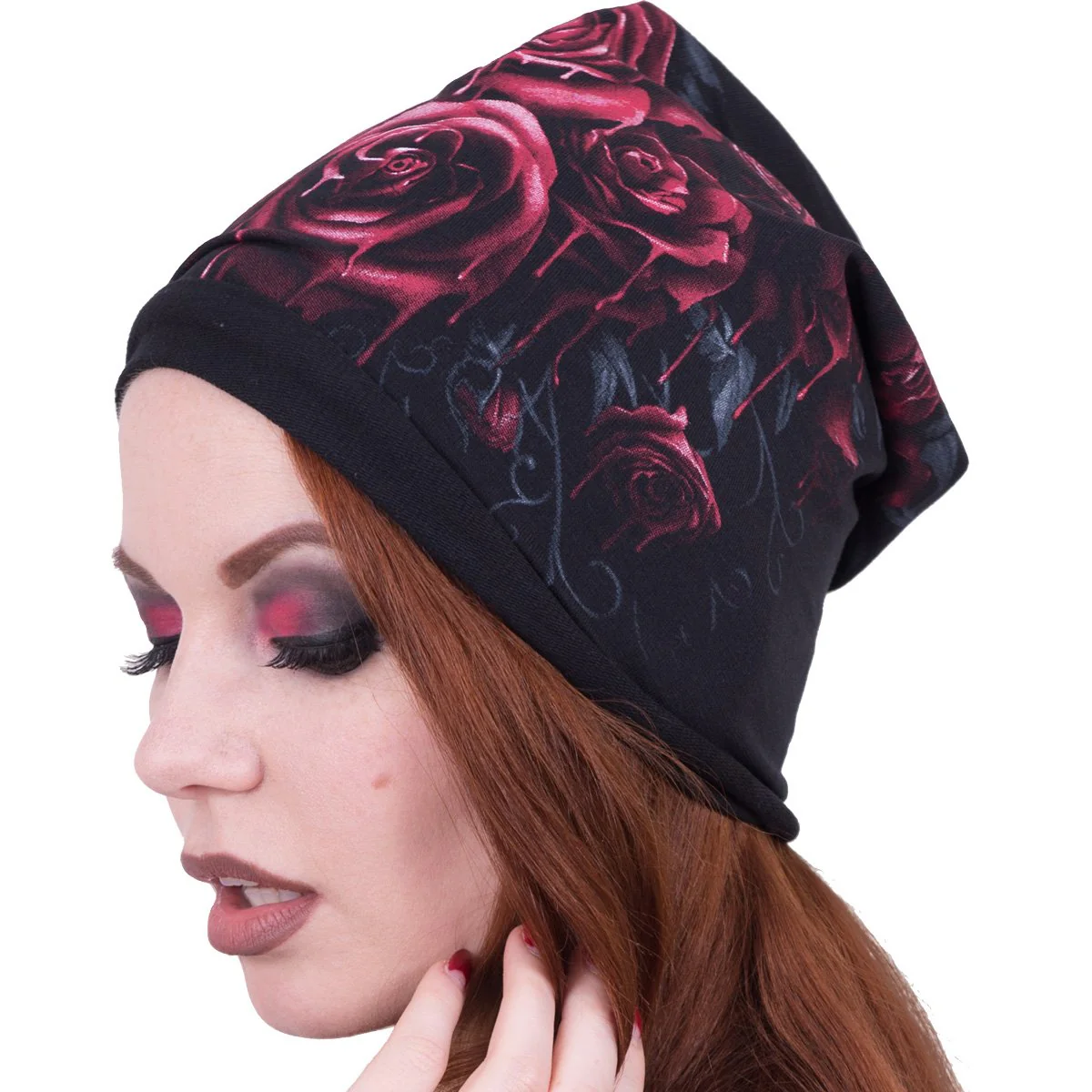 BLOOD ROSE - Light Cotton Beanies Black - Image 3