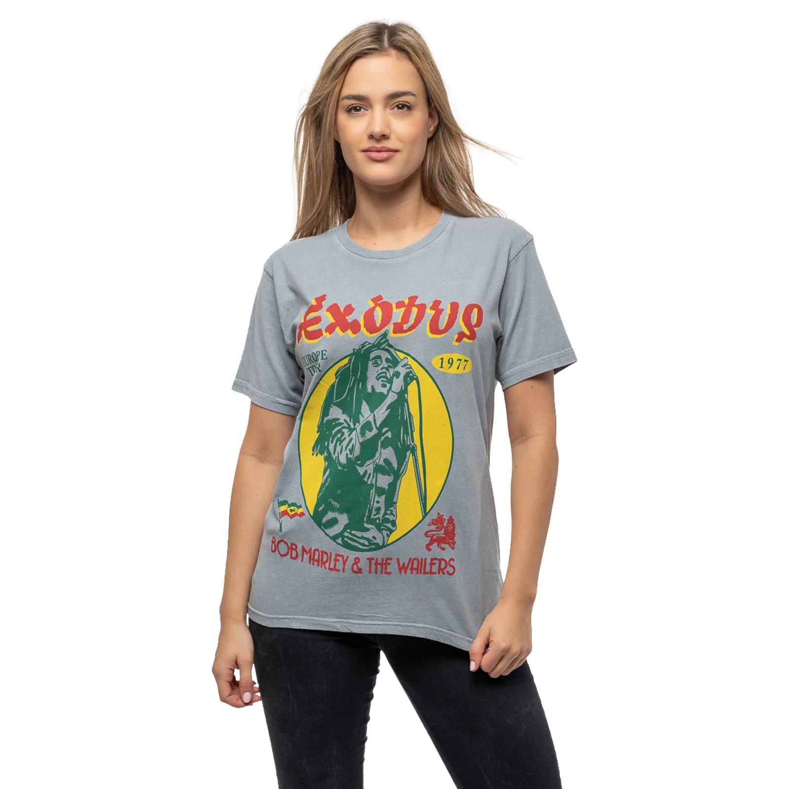 BOB MARLEY - 1977 TOUR - T-Shirt Grey (Wash Collection) - Image 3