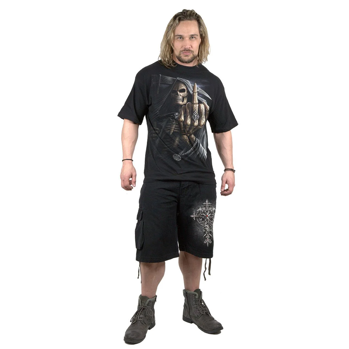 BONE FINGER - T-Shirt Black - Image 3
