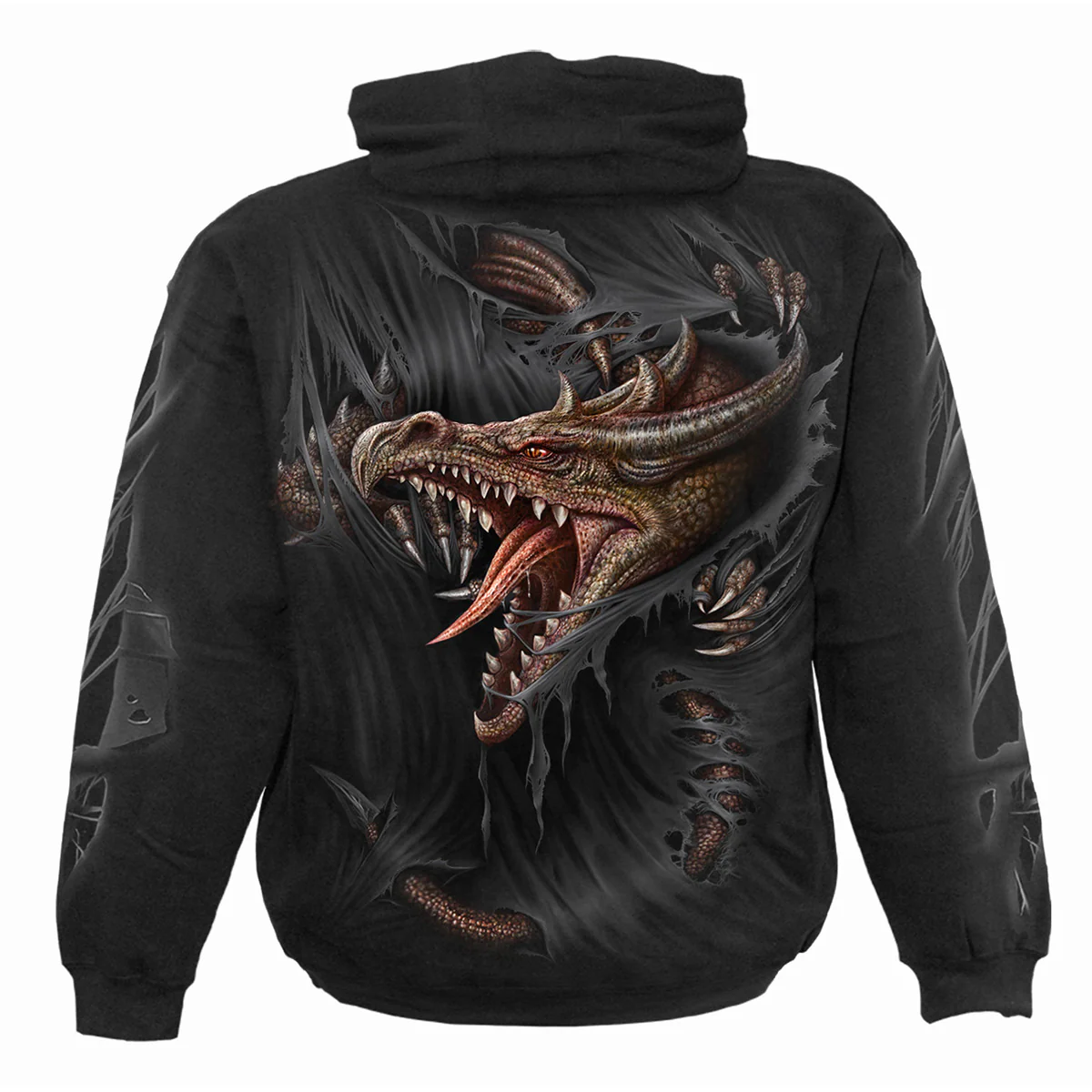 BREAKING OUT - Kids Hoody Black - Image 2