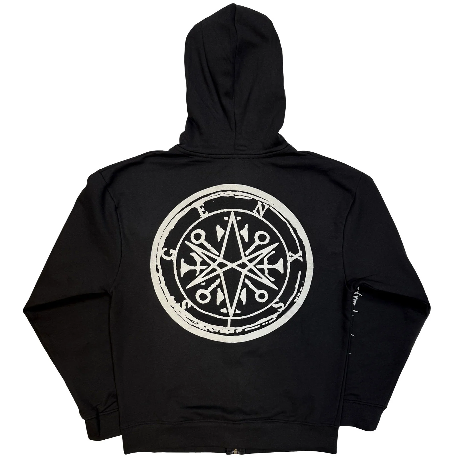 BRING ME THE HORIZON - METAL LOGO GENXSIS - Zipped Hoodie Black (Back Print) - Image 2
