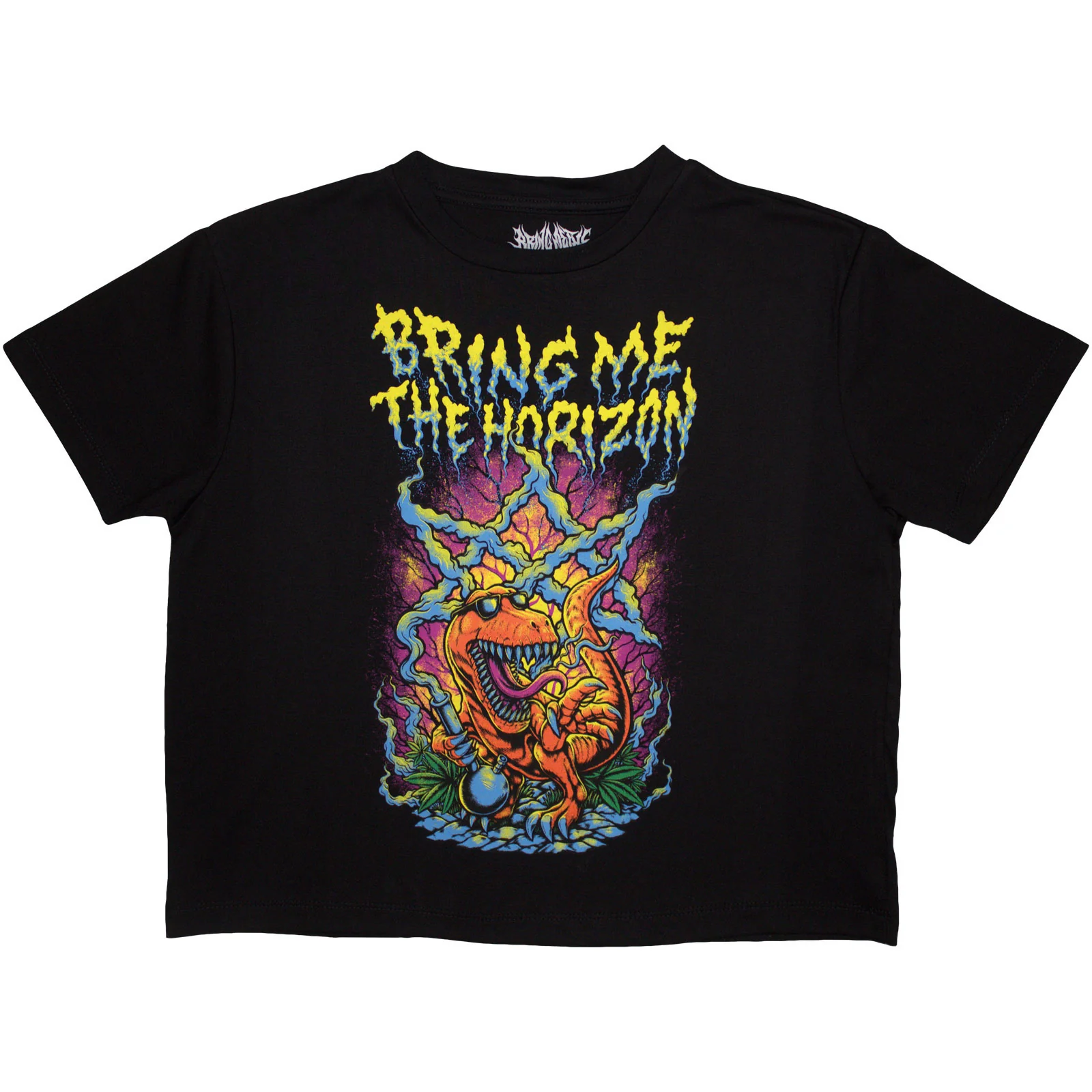 BRING ME THE HORIZON - SMOKING DINOSAUR - Crop Top Black